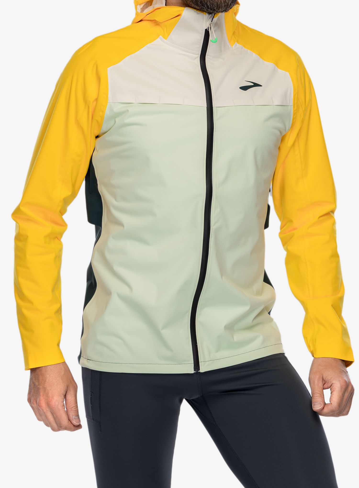 Bunda do deště Brooks High Point Waterproof Jacket - green/ecru/lemon
