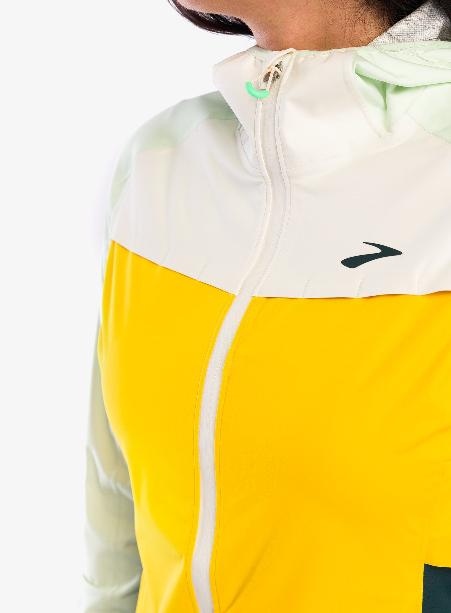 Dámská bunda do deště Brooks High Point Waterproof Jacket - lemon/ecru/green