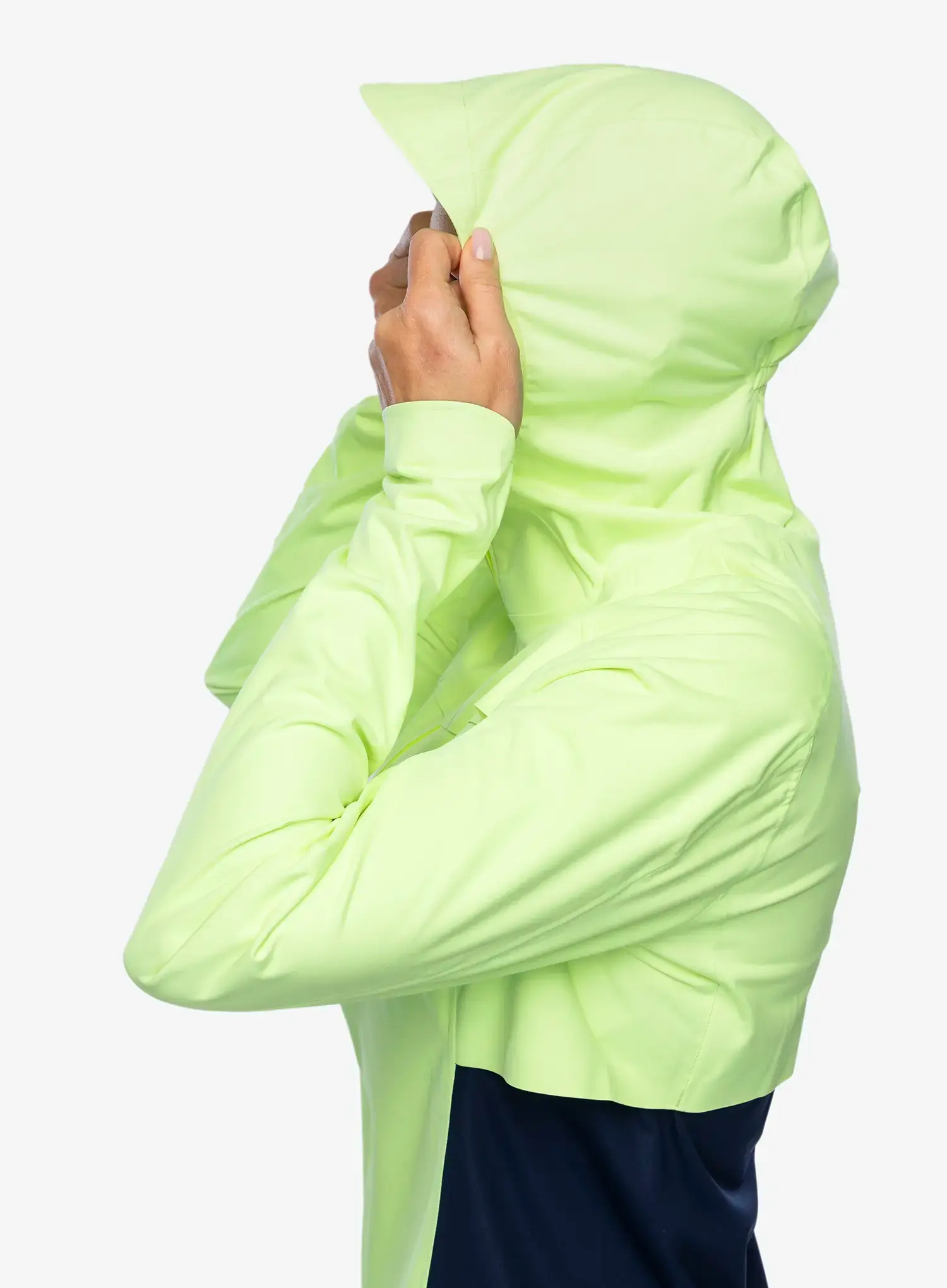 Bunda na běhání dámská Brooks High Point Waterproof Jacket - lime/navy