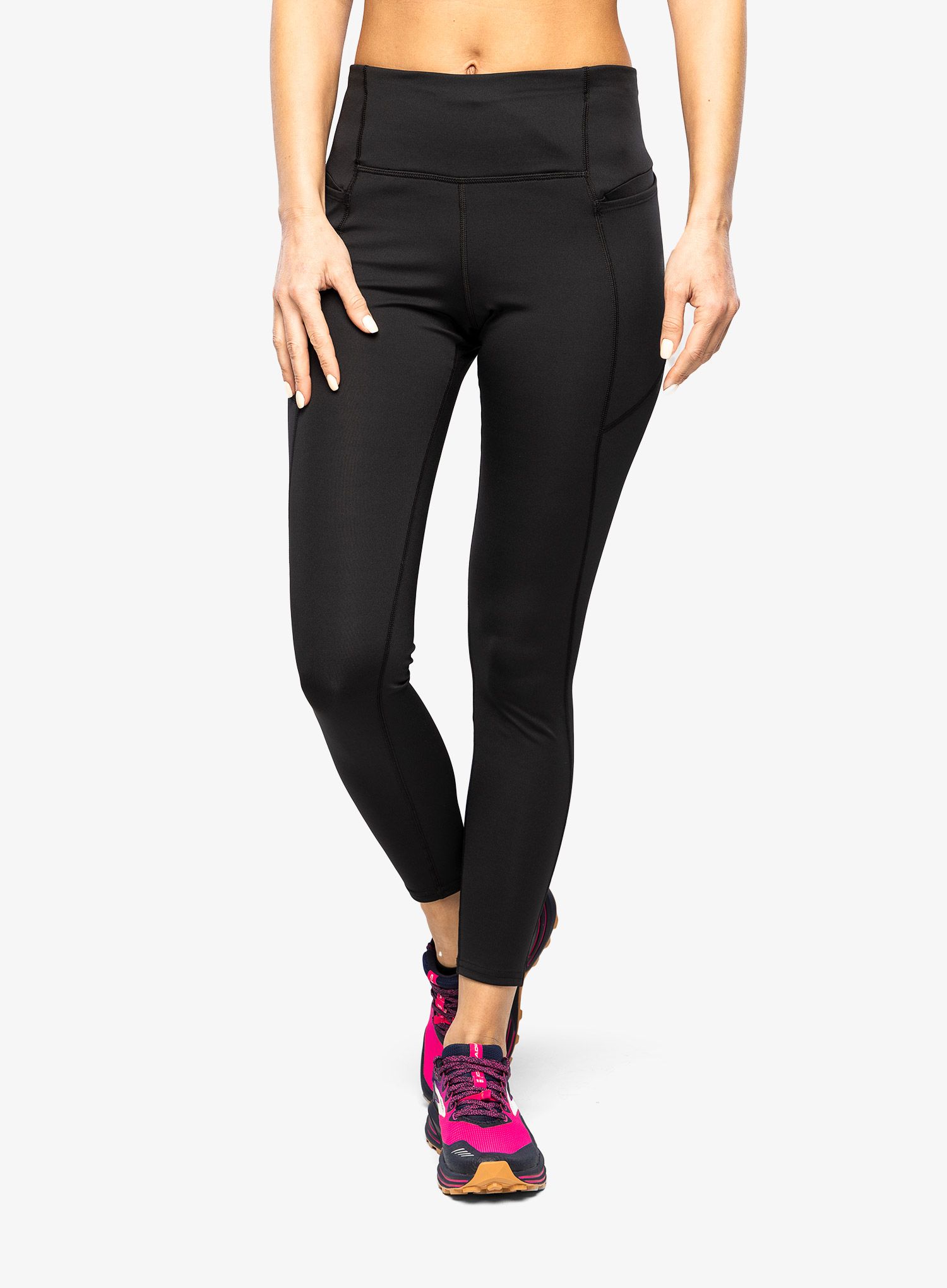 Dámské běžecké legíny Brooks Moment Tight - black