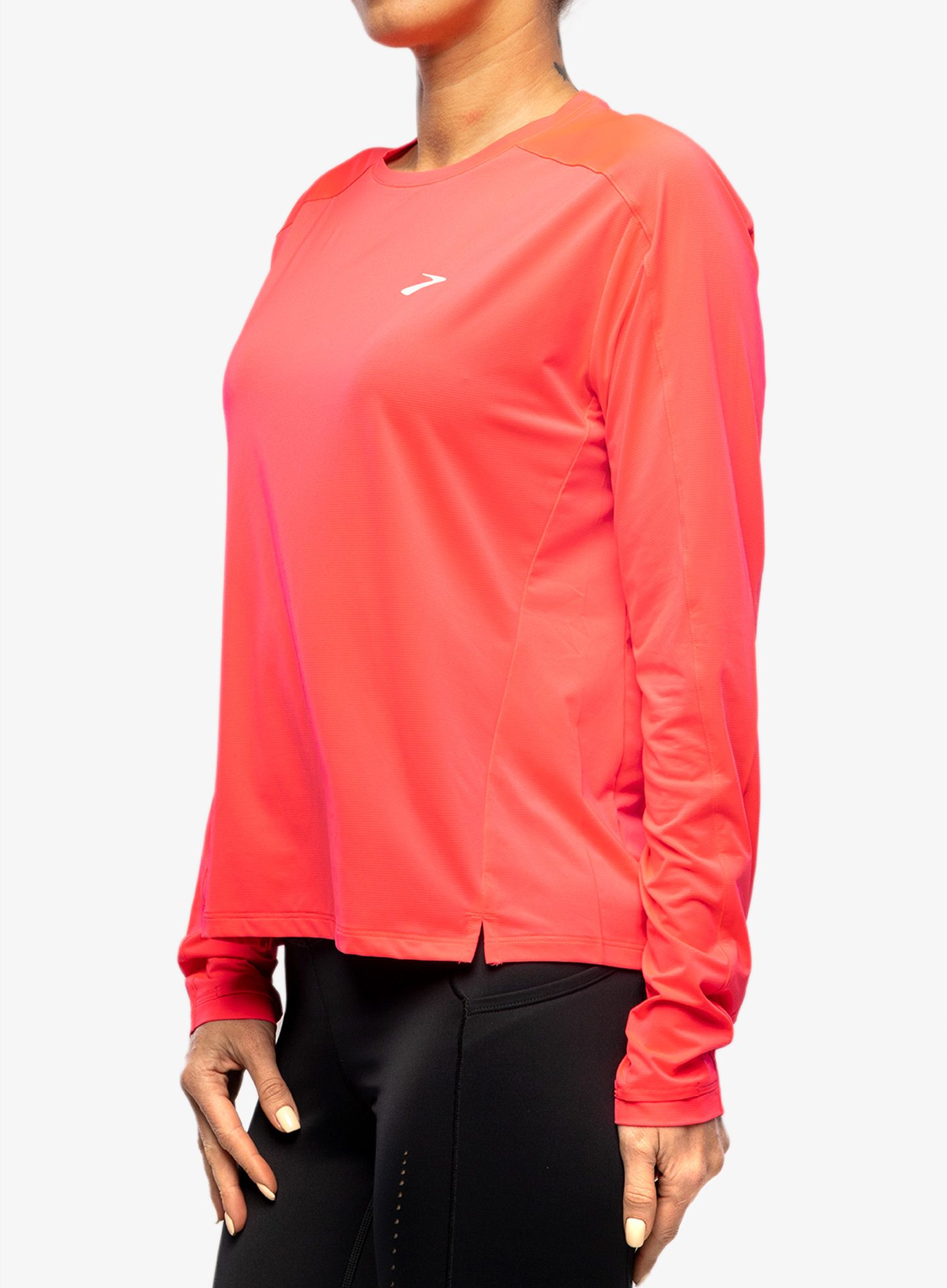 Mikina na běhání dámská Brooks Sprint Free Long Sleeve 2.0 - hyper pink