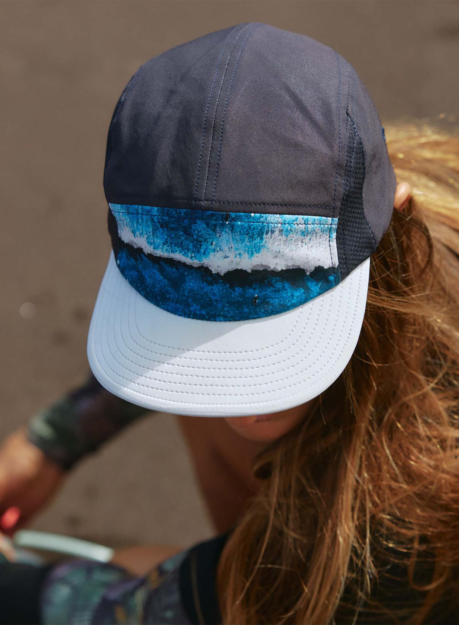 Běžecká čepice Buff 5 Panel Go Cap - parley navy