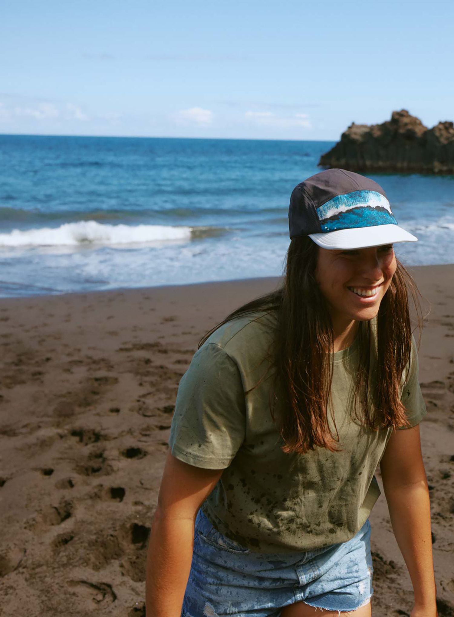 Běžecká čepice Buff 5 Panel Go Cap - parley navy