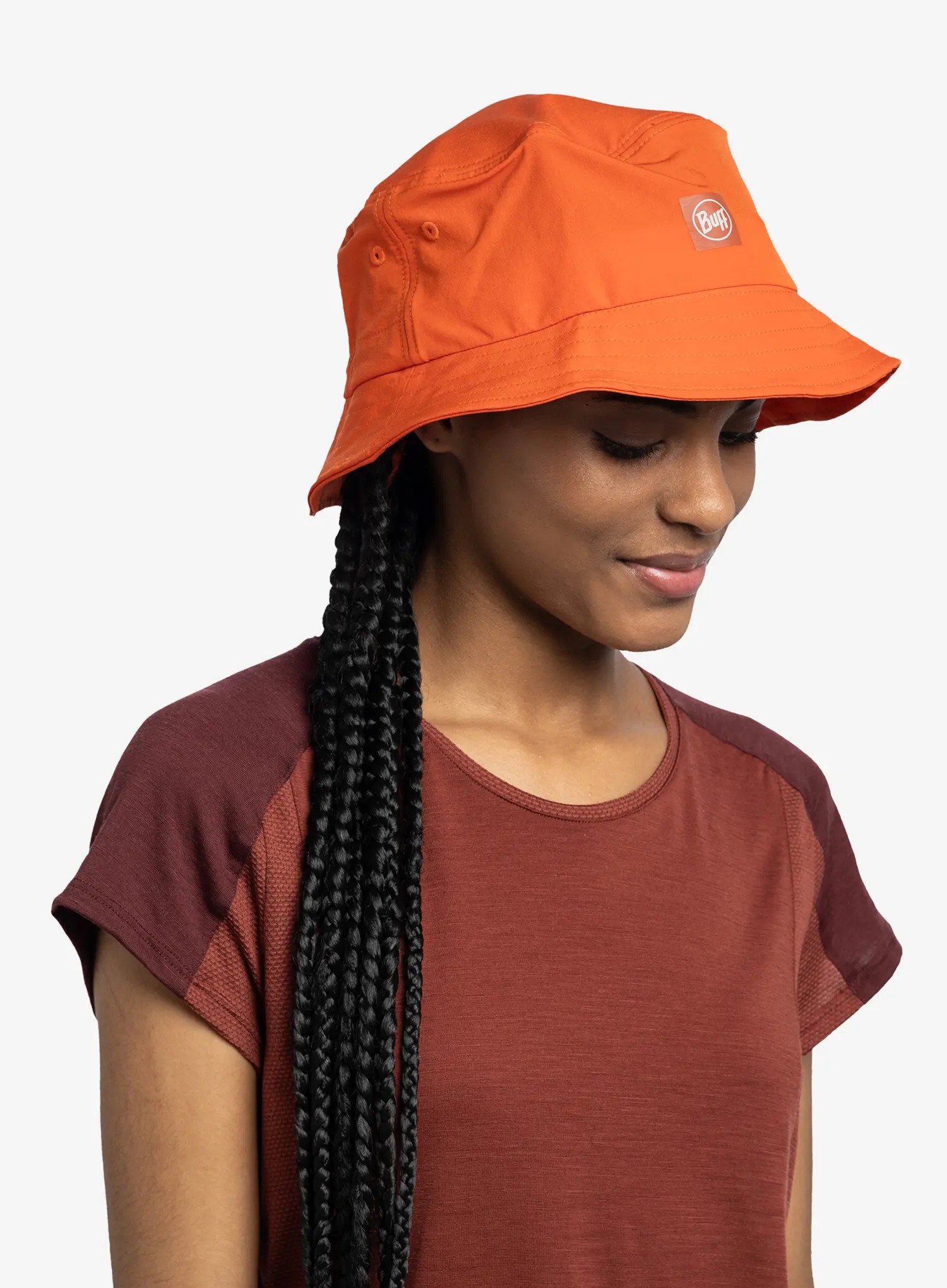 Turistický klobouk Buff Adventure Bucket Hat - solid poppy