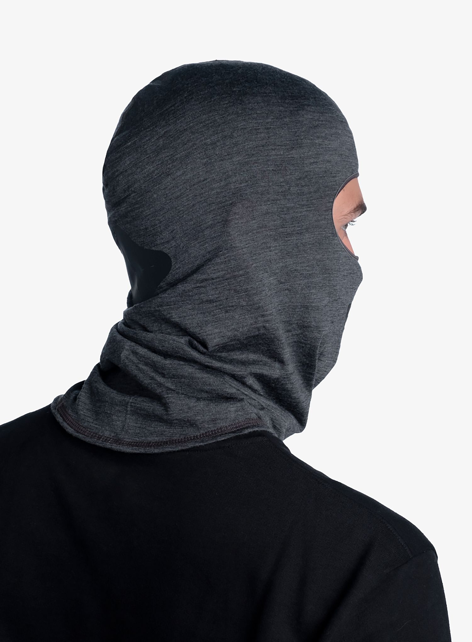 Kukla Buff Lightweight Merino Wool Balaclava - solid grey