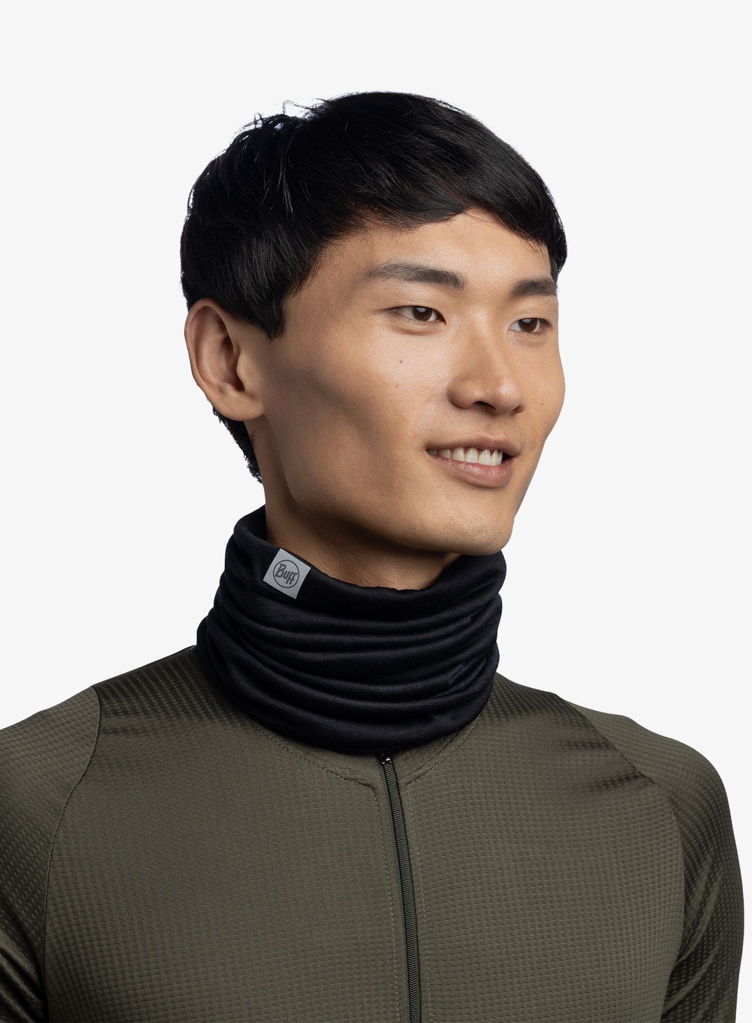 Multifunkční šátek Buff Lightweight Merino Wool - solid black