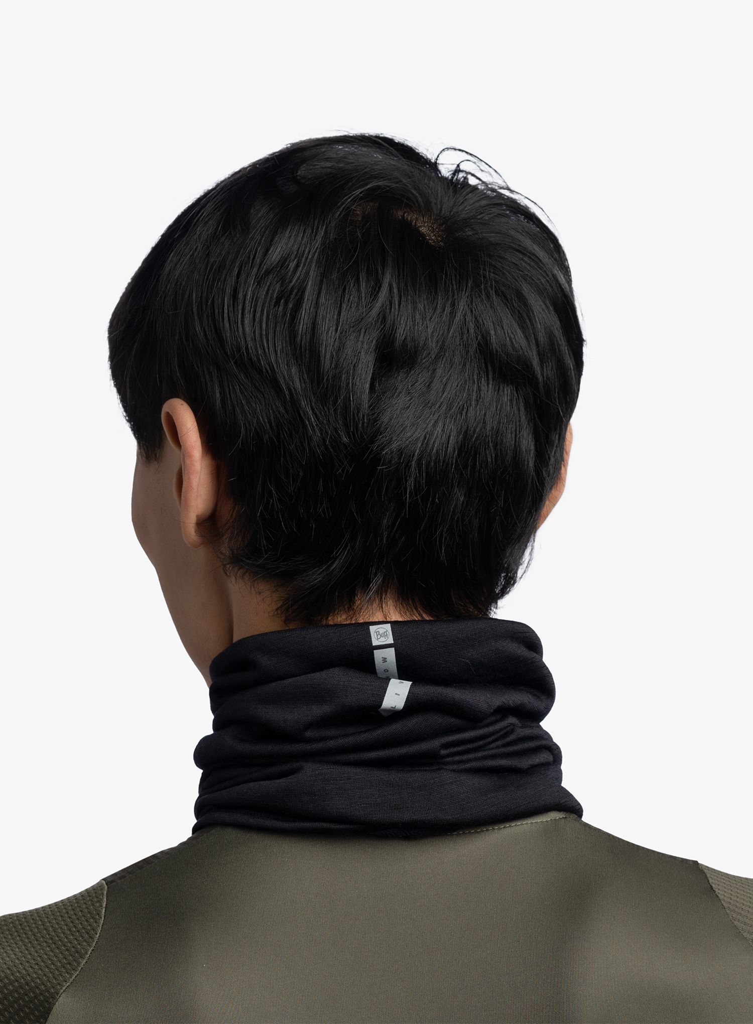 Multifunkční šátek Buff Lightweight Merino Wool - solid black