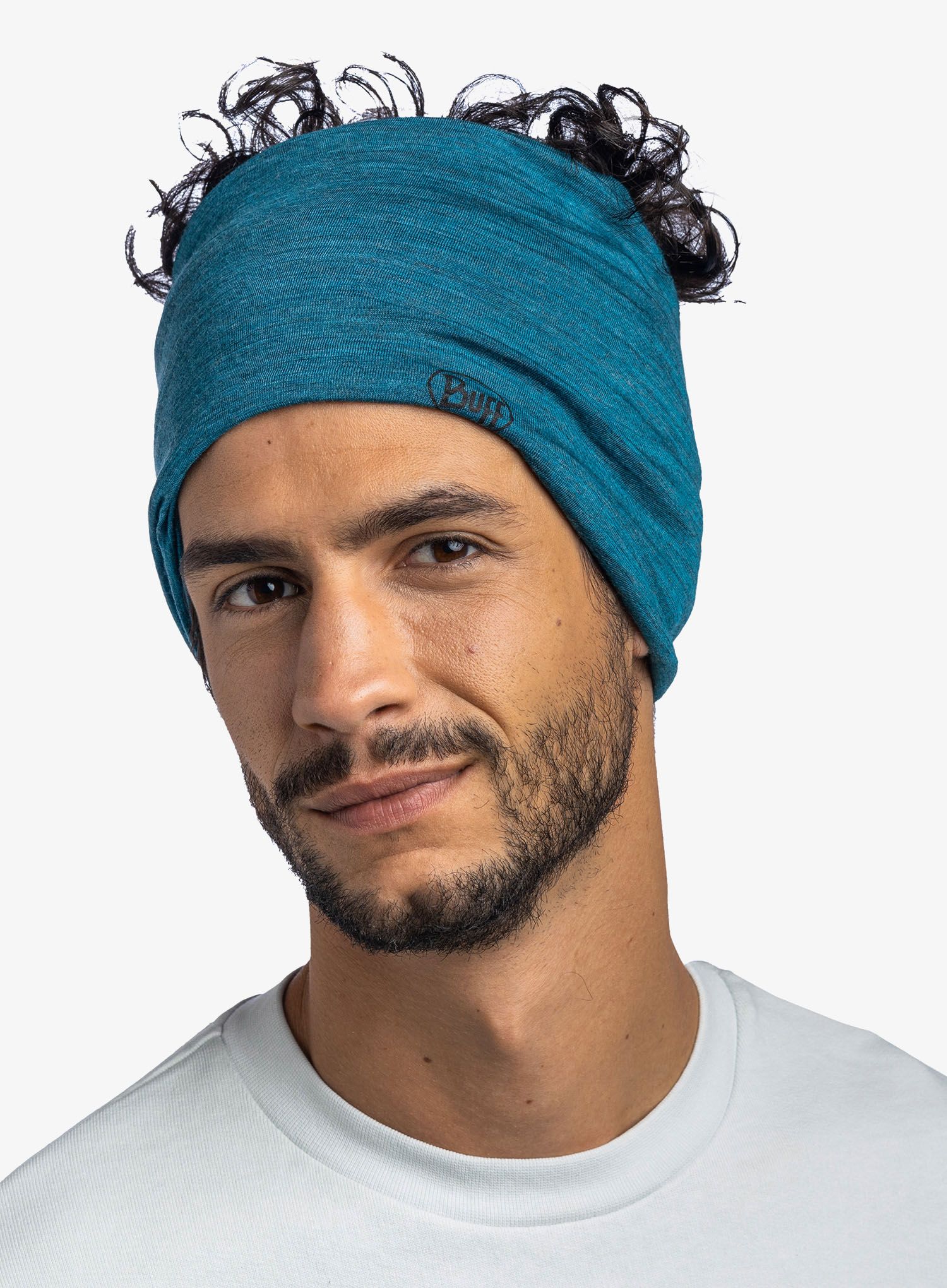 Multifunkční šátek Buff Lightweight Merino Wool - solid teal