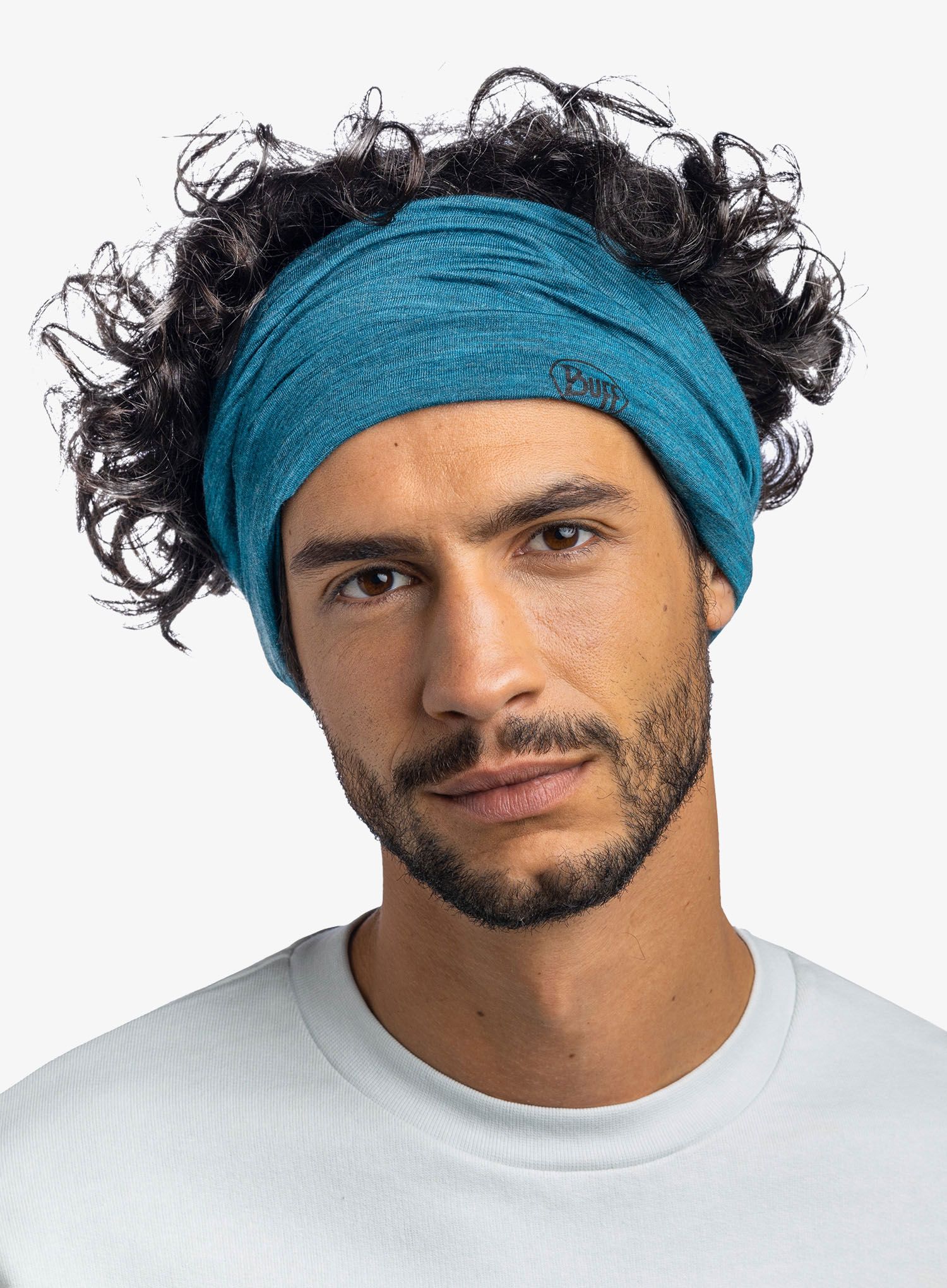Multifunkční šátek Buff Lightweight Merino Wool - solid teal