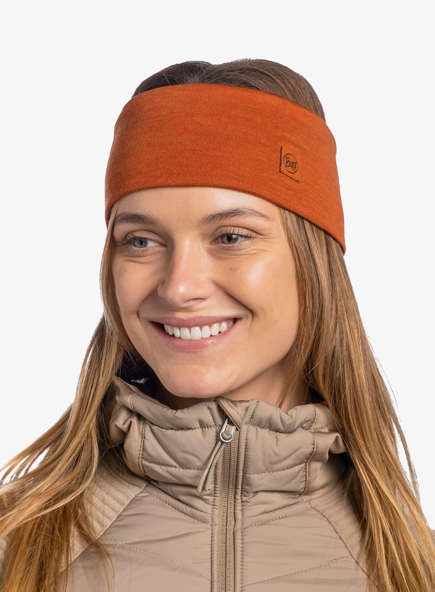 Čelenka Buff Merino Wide Headband - solid cinnamon