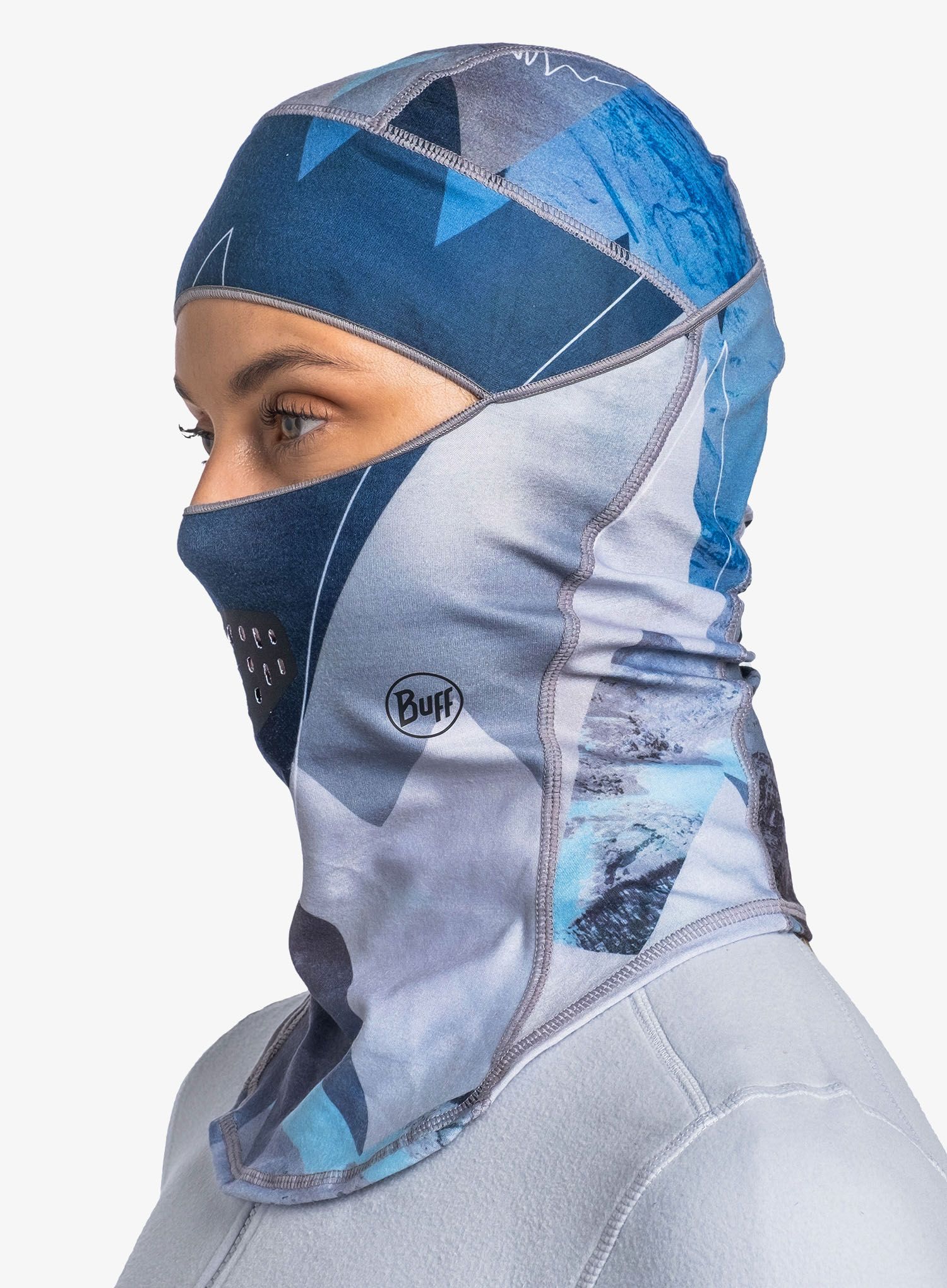 Kukla Buff Thermonet Hinged Balaclava - synth blue