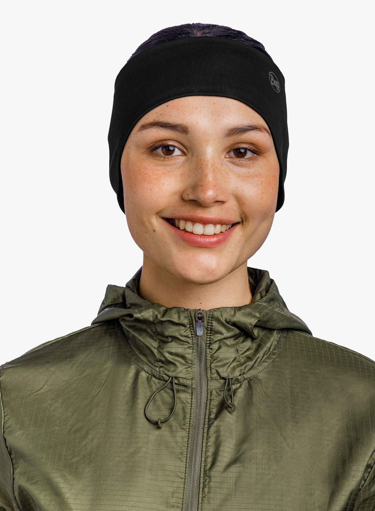 Čelenka Buff Windproof Headband - grey logo