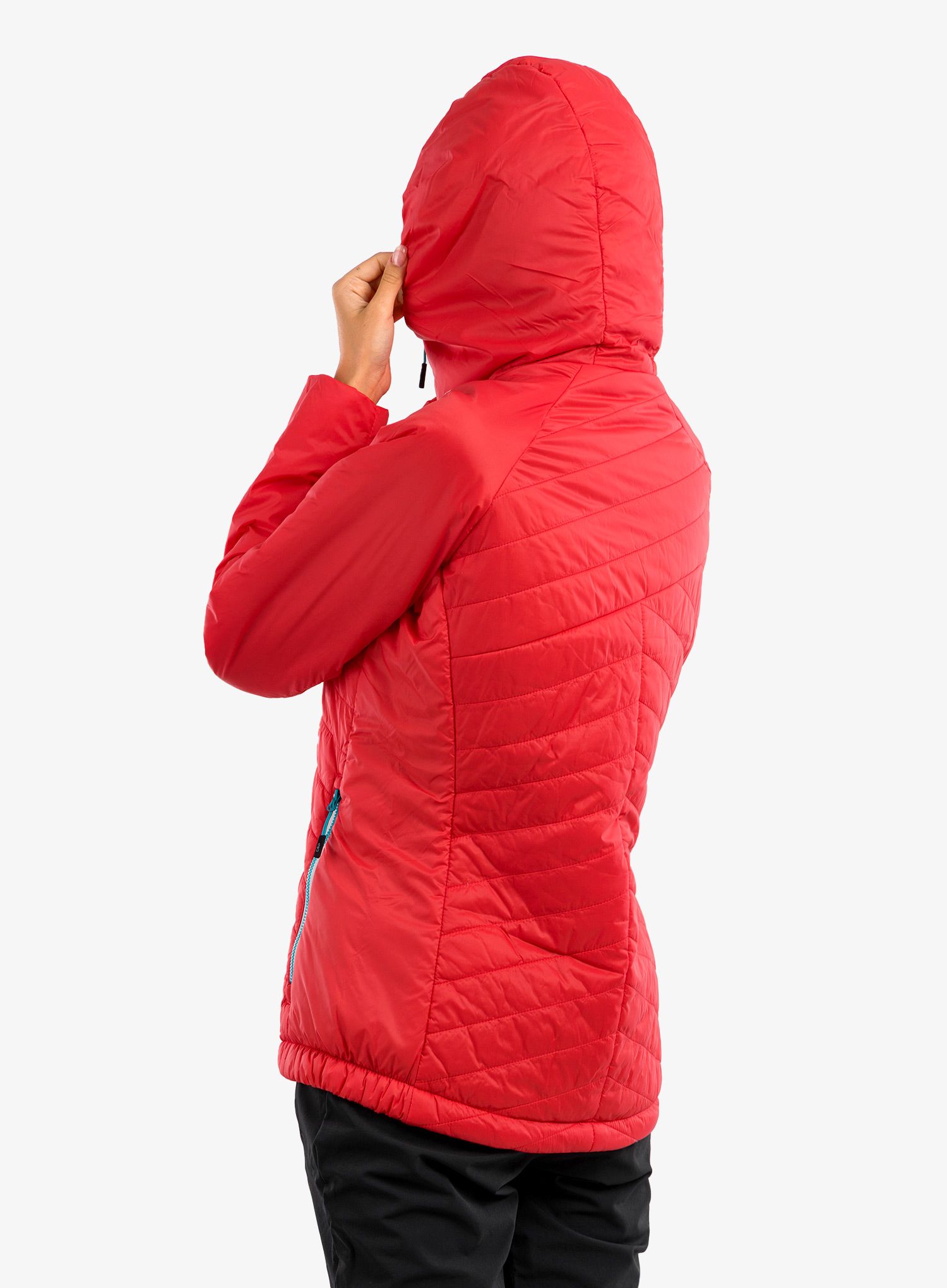 Dámská zateplená bunda CMP Aalia Fix Hood Jacket - campari
