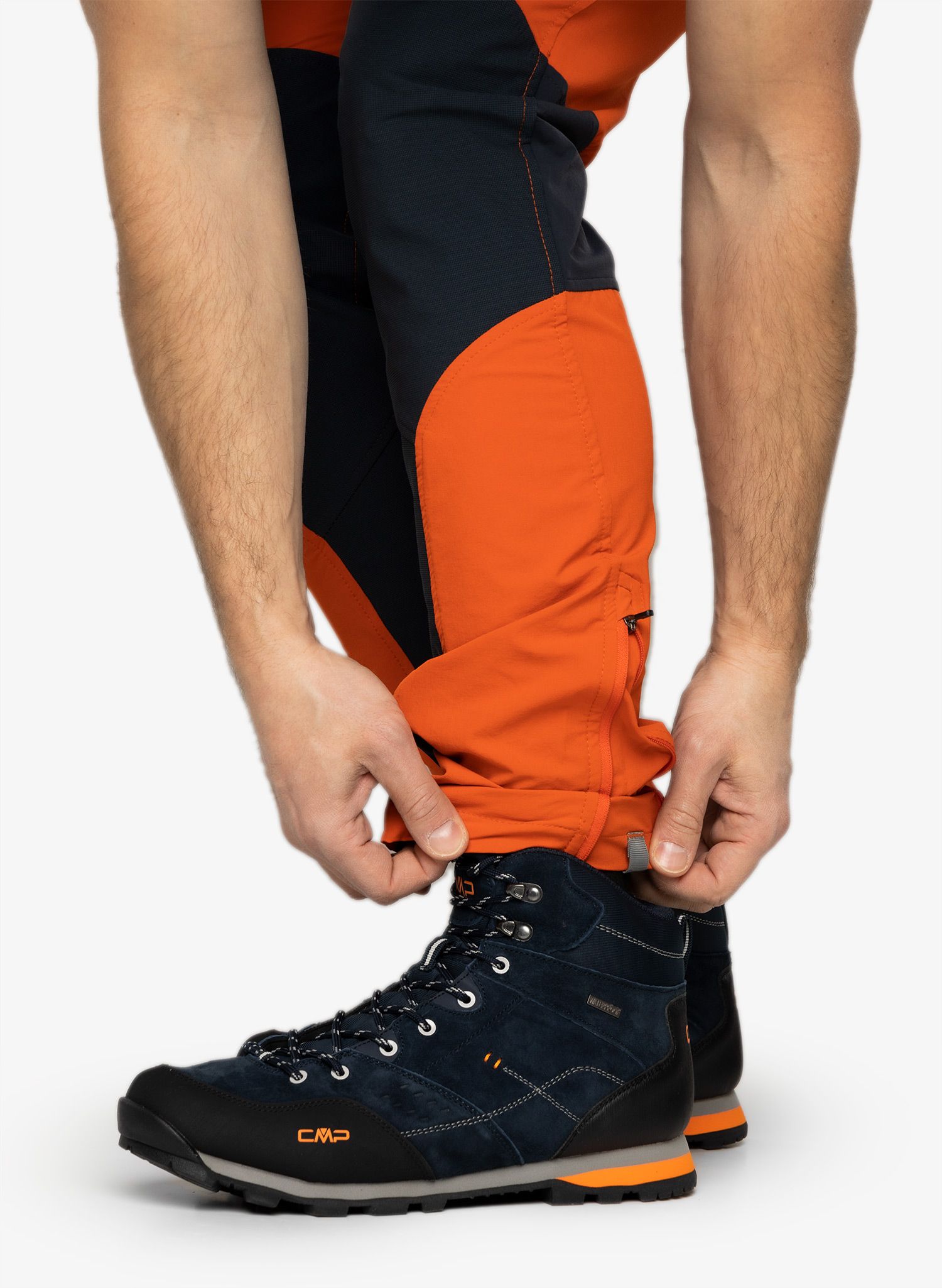 Vysoké turistické boty CMP Alcor Mid WP - antracite/orange