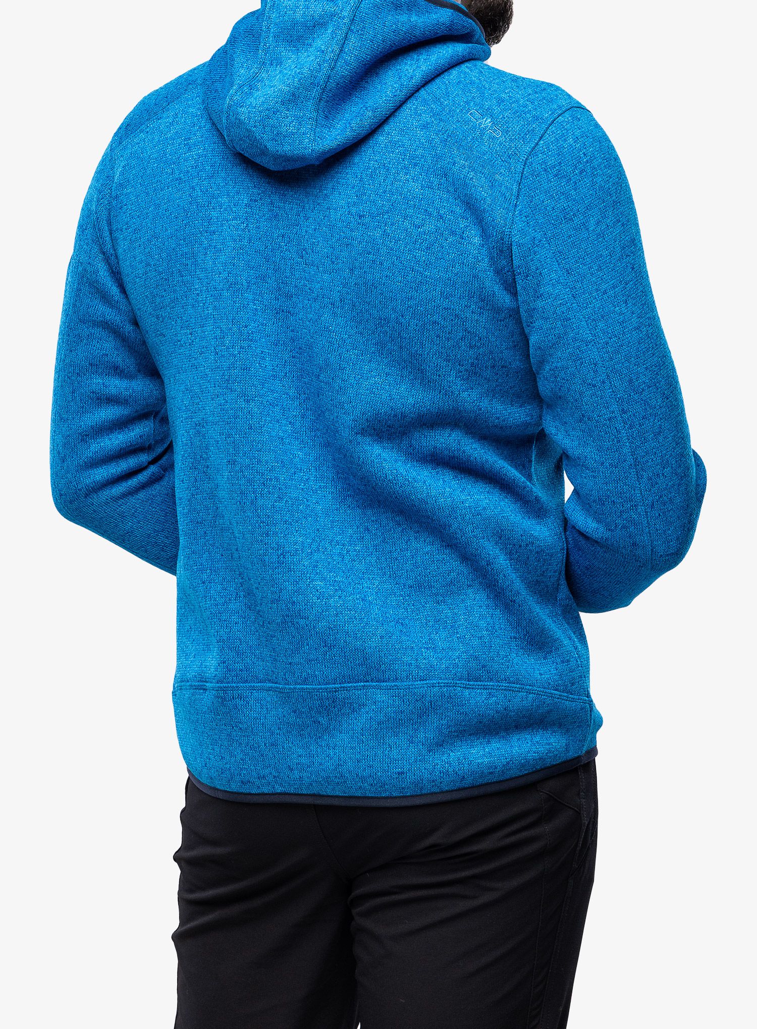 Fleecová mikina CMP Borgis Fix Hood Jacket Knitted - river/petrol
