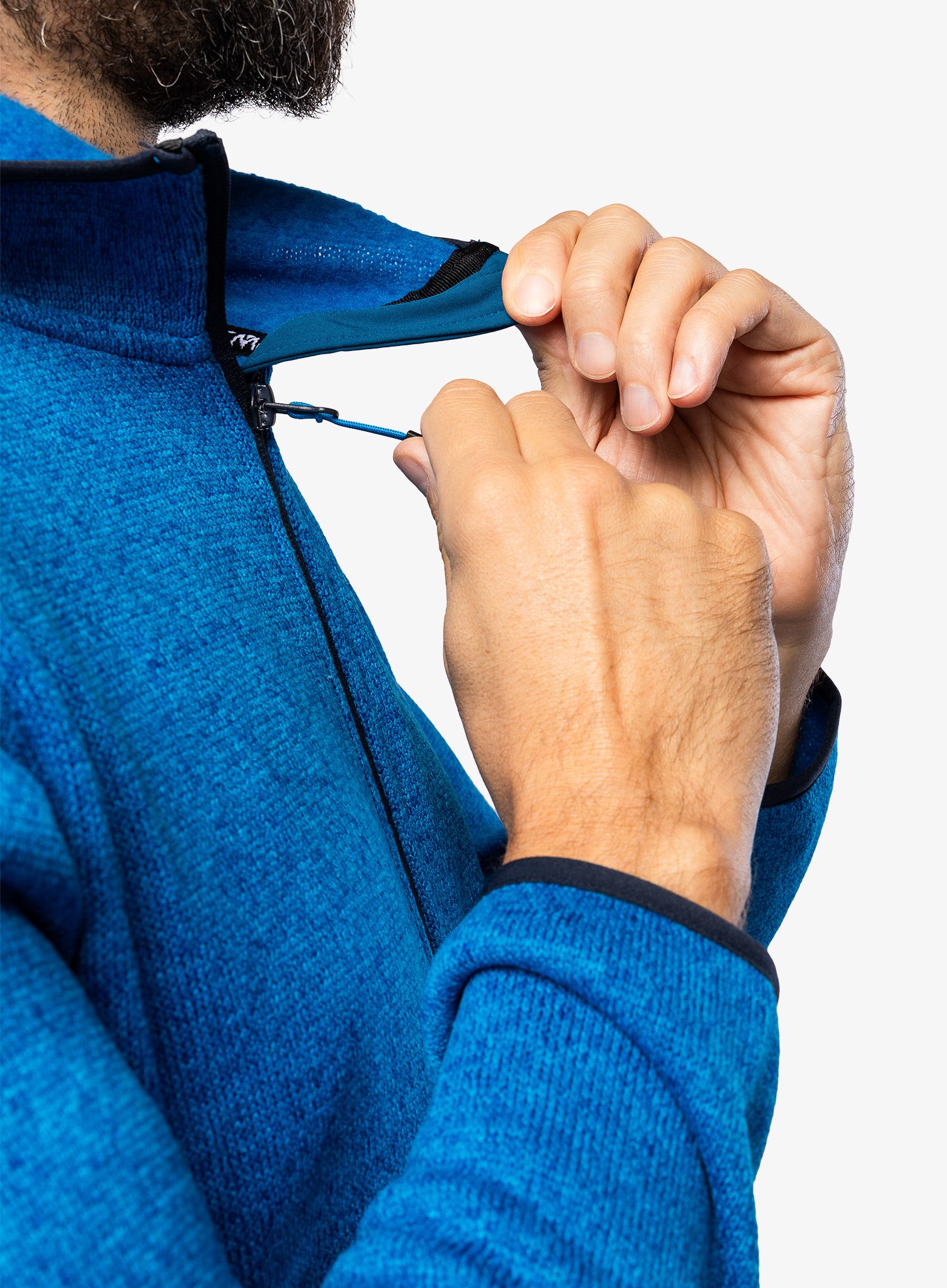 Fleecová mikina CMP Borgis Fix Hood Jacket Knitted - river/petrol