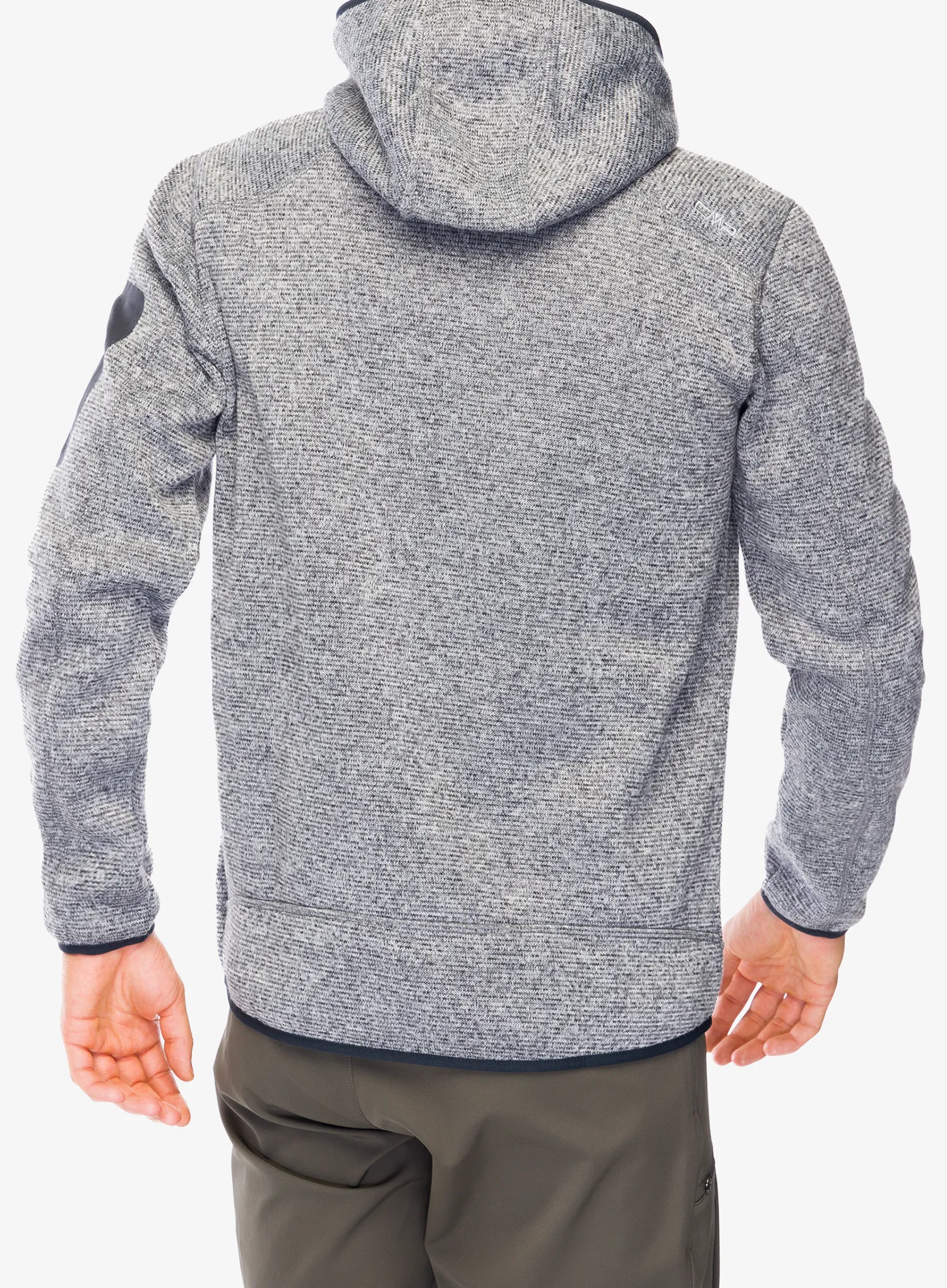 Fleecová bunda CMP Borgis Fix Hood Jacket - ice/titanio/nero