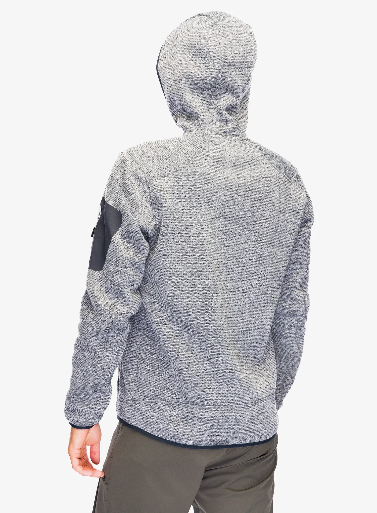 Fleecová bunda CMP Borgis Fix Hood Jacket - ice/titanio/nero