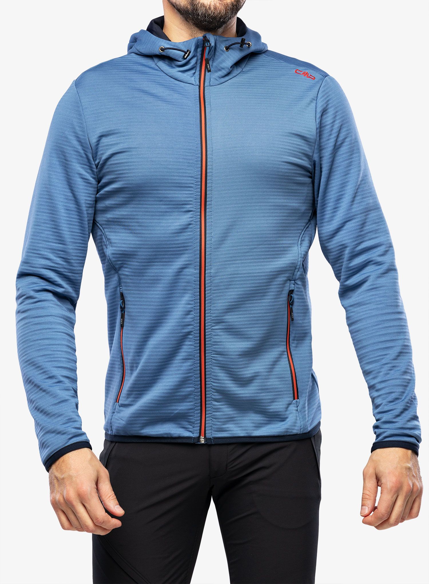 Fleecova bunda CMP Edge Fix Hood Jacket  - bluestone