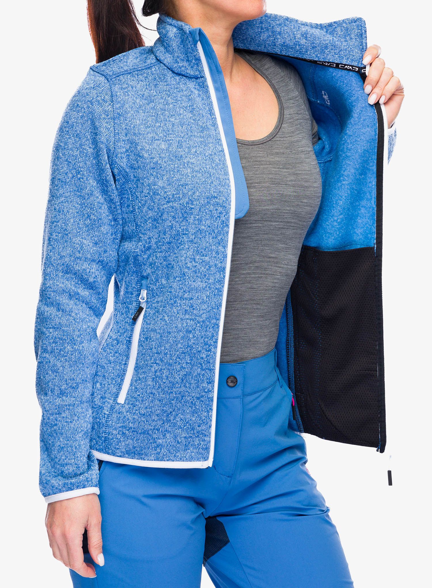 Fleecová mikina dámská CMP Haze Jacket - provenza/sky