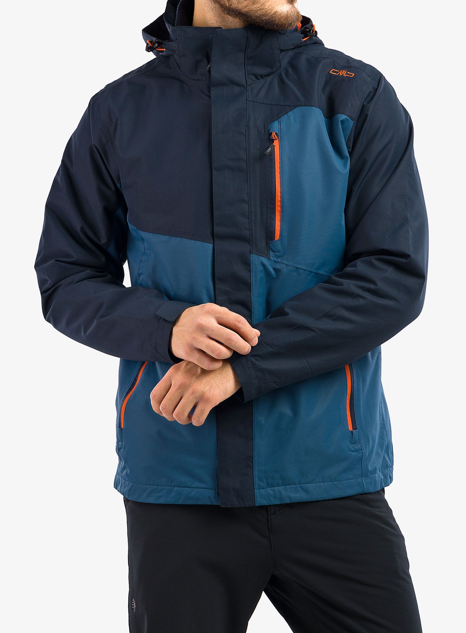 Bunda 3v1 CMP Hugo Jacket Zip Hood - black blue