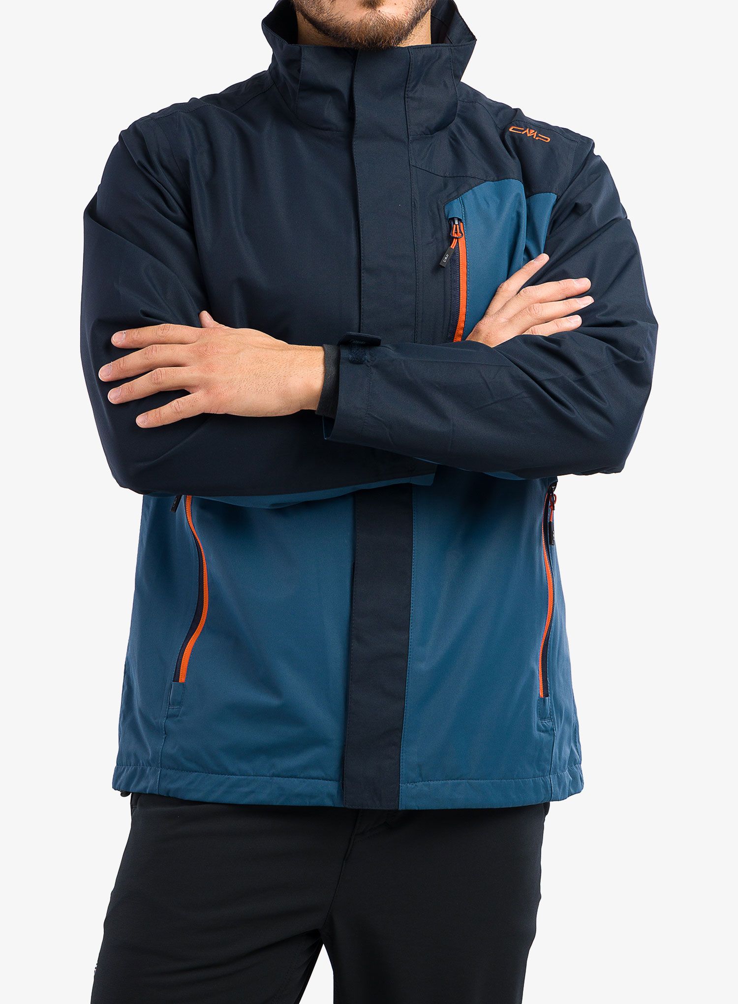Bunda 3v1 CMP Hugo Jacket Zip Hood - black blue