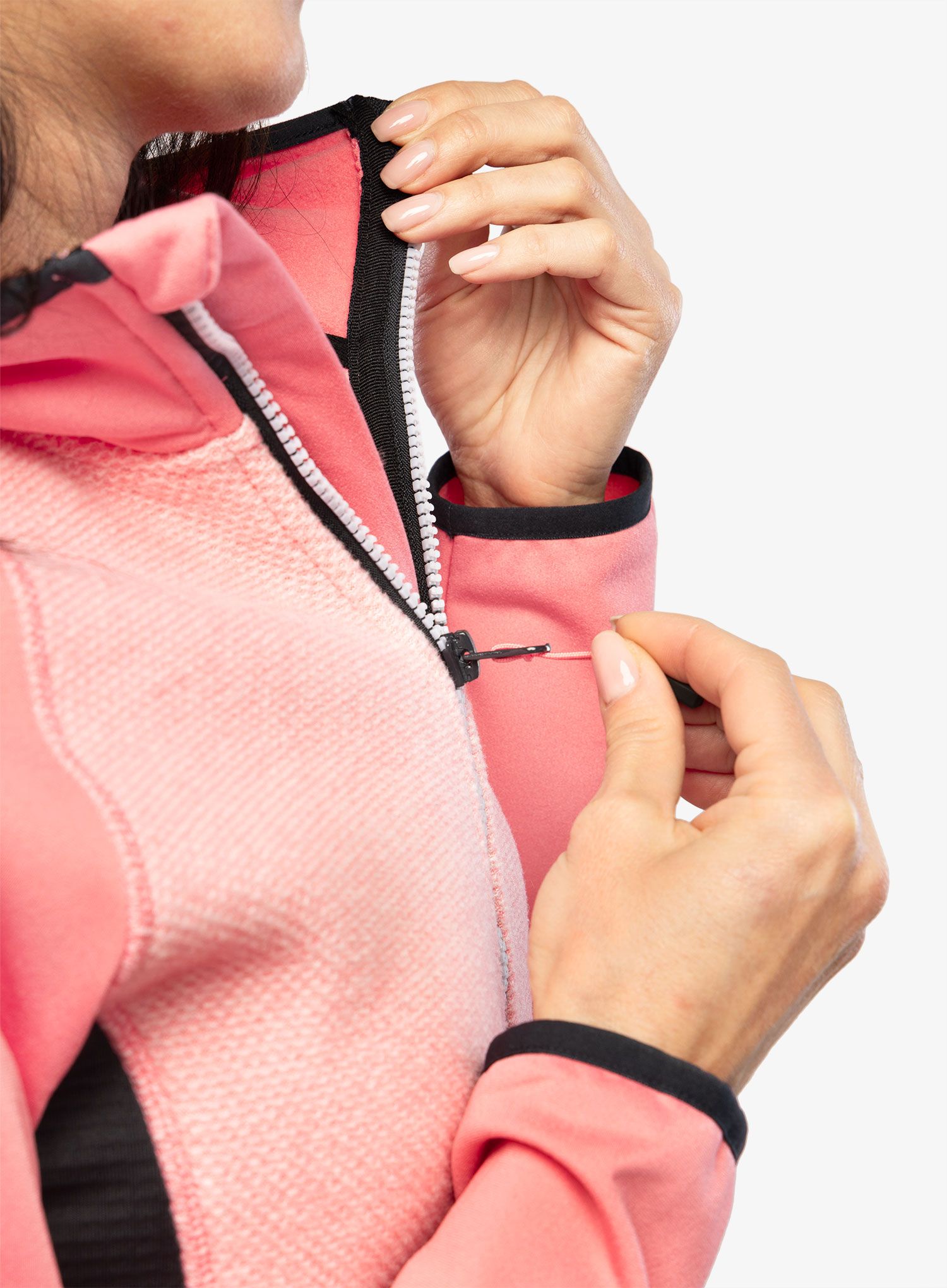 Fleecová mikina dámská CMP Jacket Fix Hood Ahri - pesca/antracite