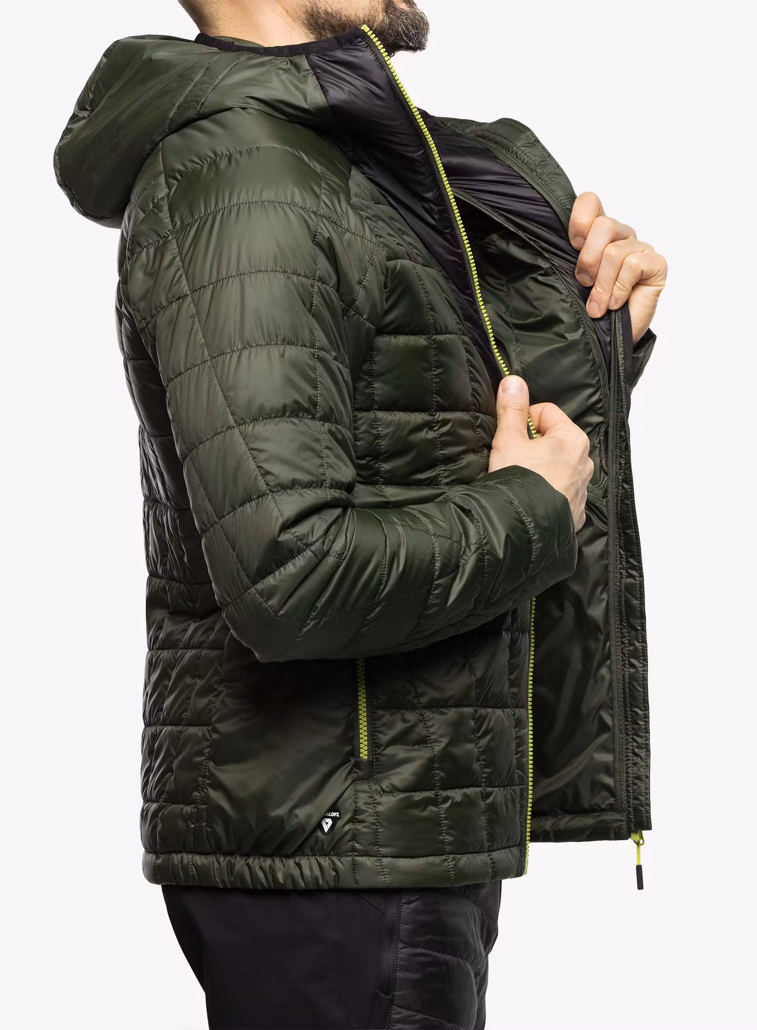Zateplená bunda CMP Jacket Fix Hood Master - oil green