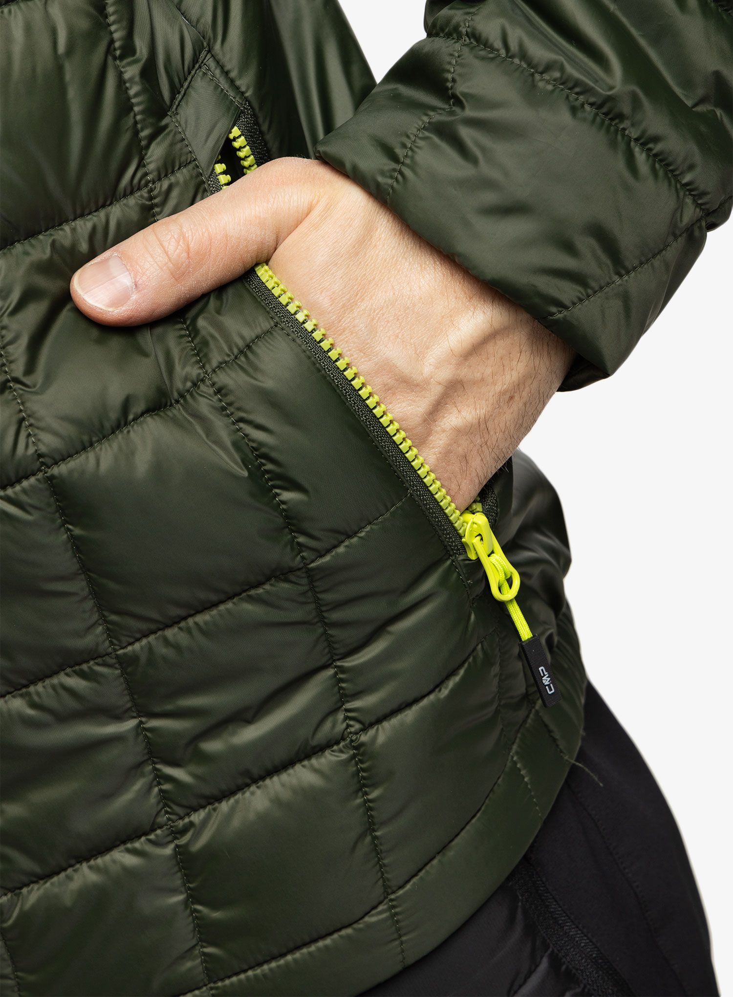 Zateplená bunda CMP Jacket Fix Hood Master - oil green