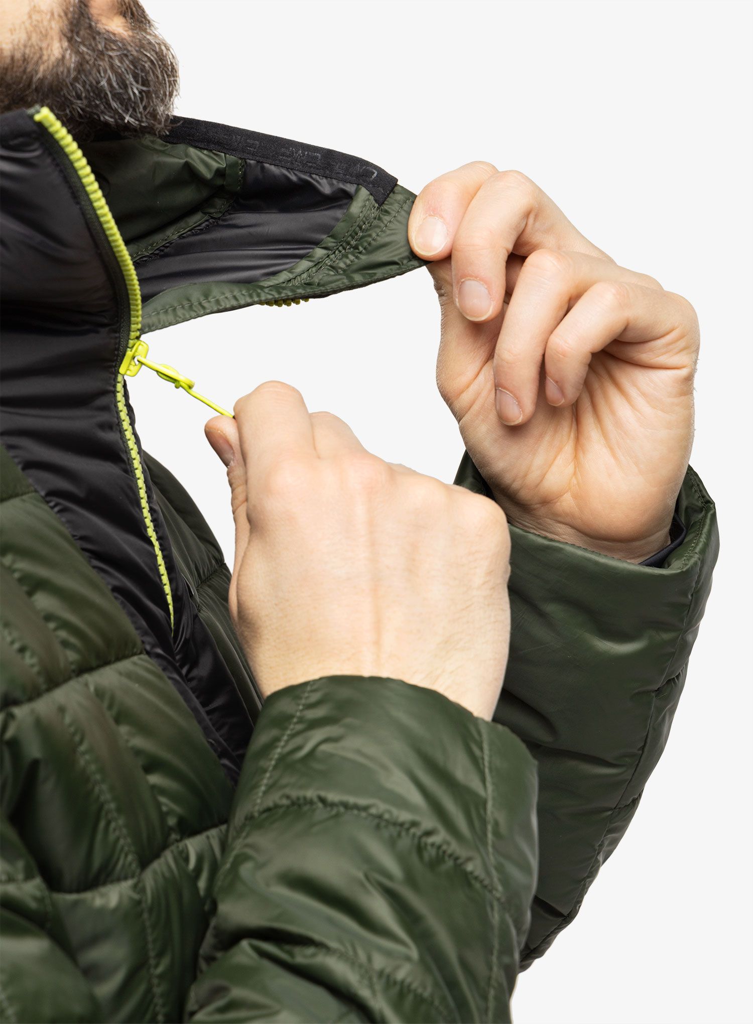 Zateplená bunda CMP Jacket Fix Hood Master - oil green