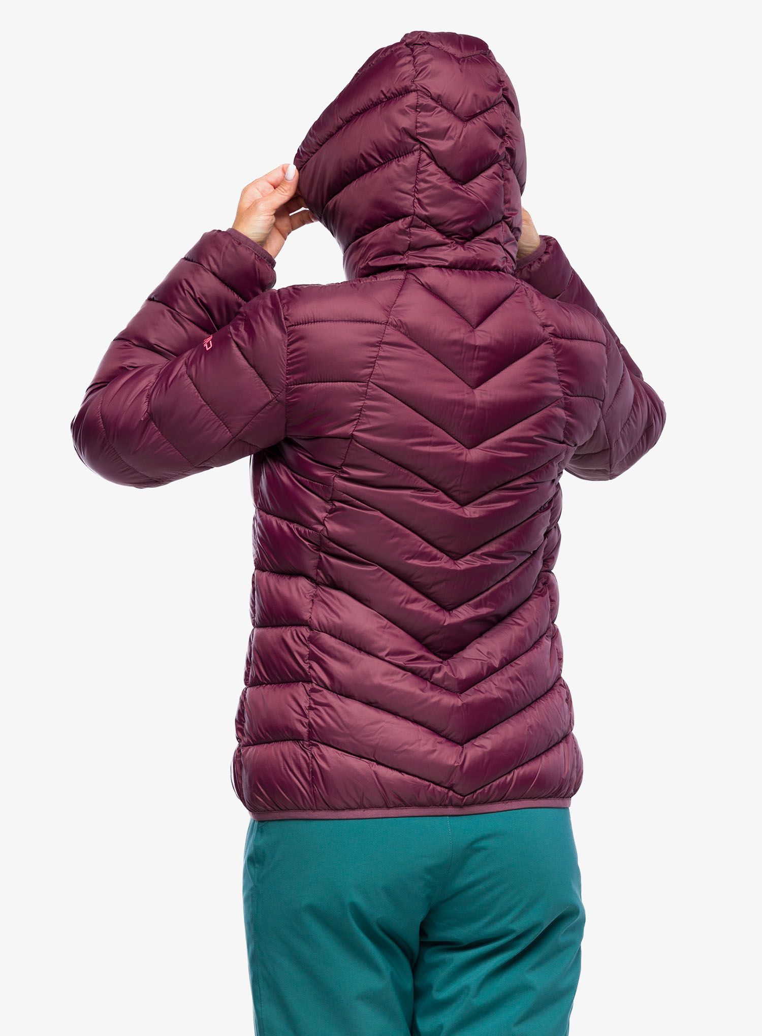 Zateplená bunda dámská CMP Jacket Fix Hood Sivir - burgundy