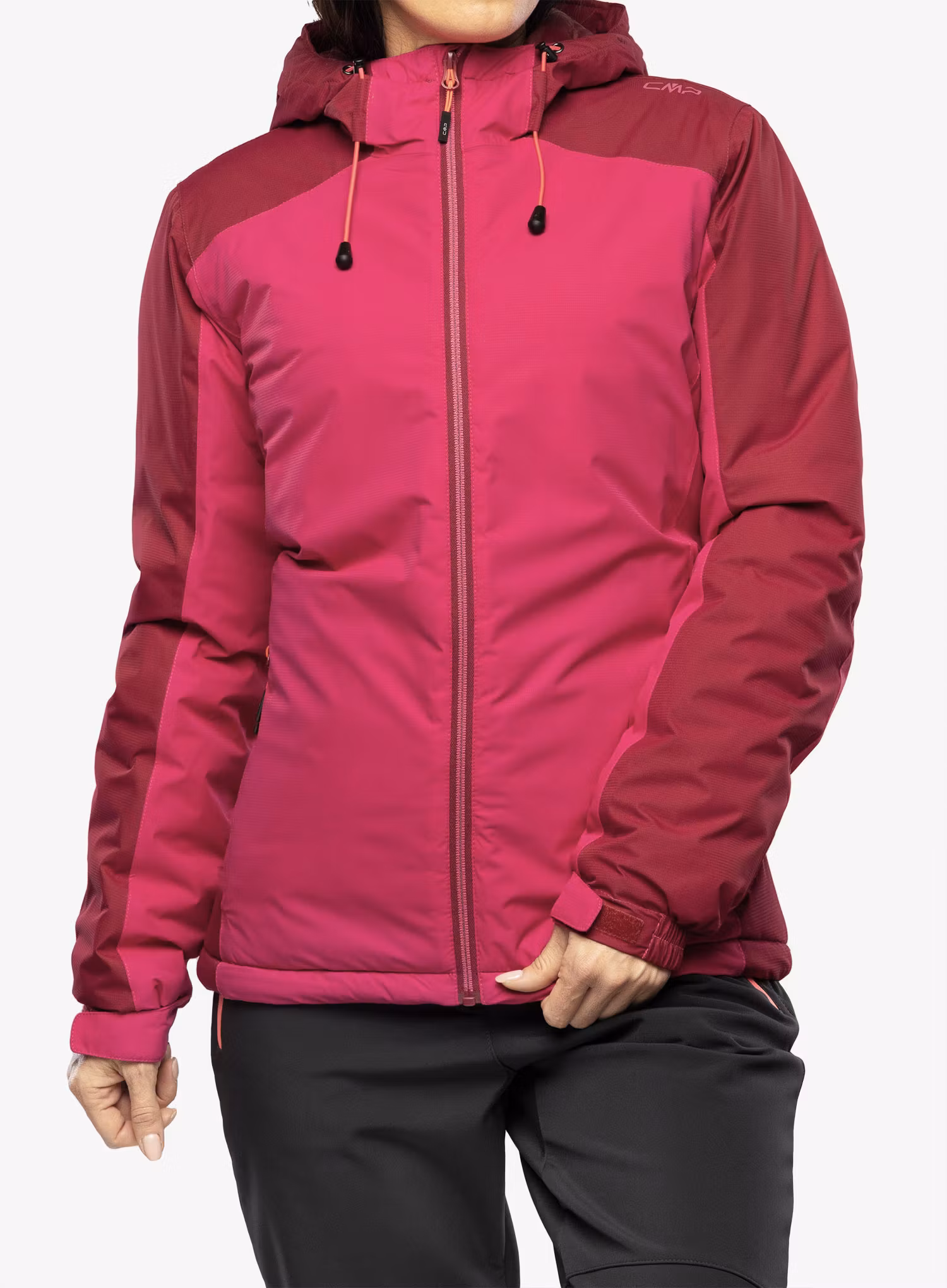 Zateplená bunda dámská CMP Jacket Fix Hood Teemo - fuxia