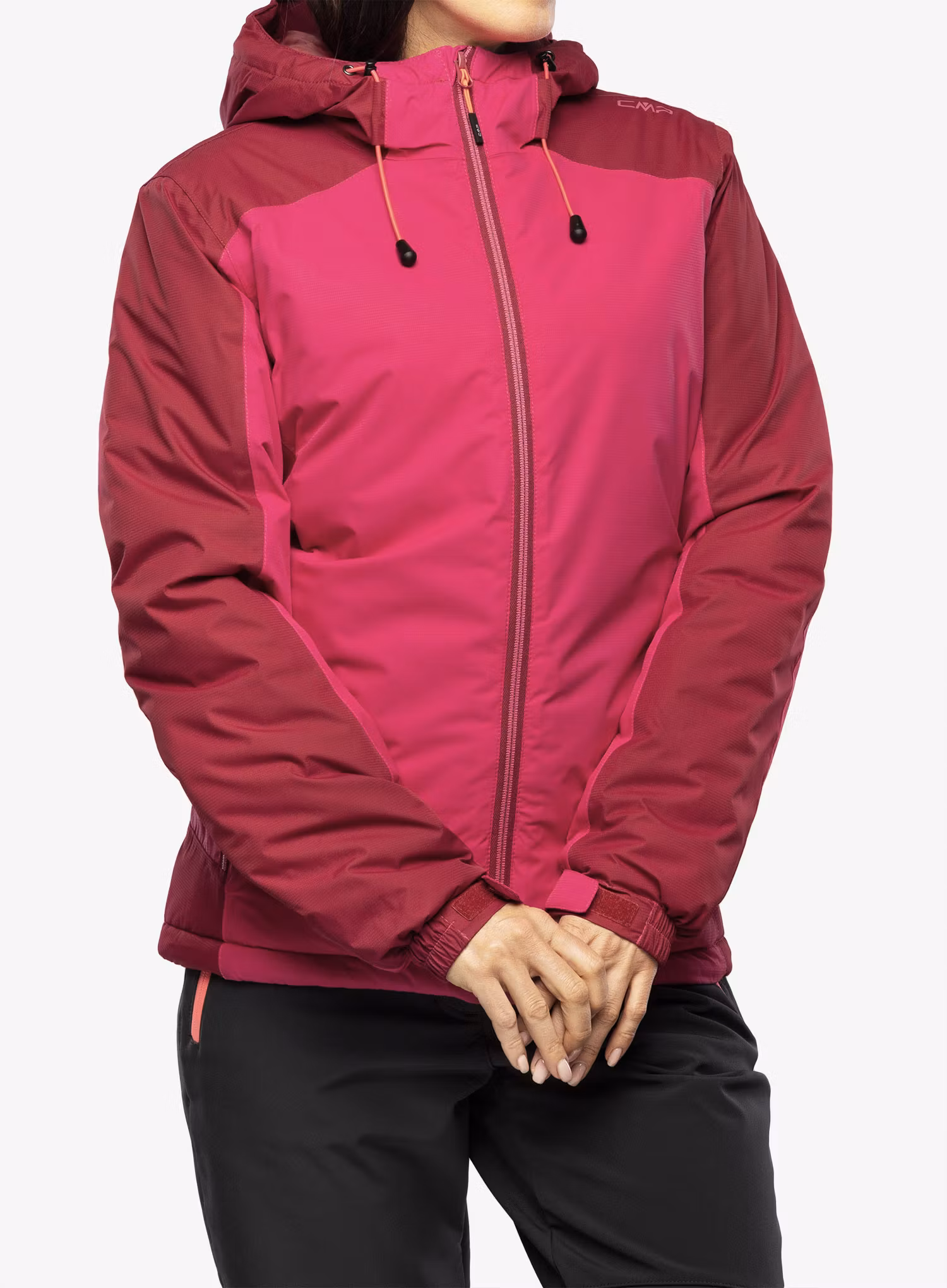 Zateplená bunda dámská CMP Jacket Fix Hood Teemo - fuxia