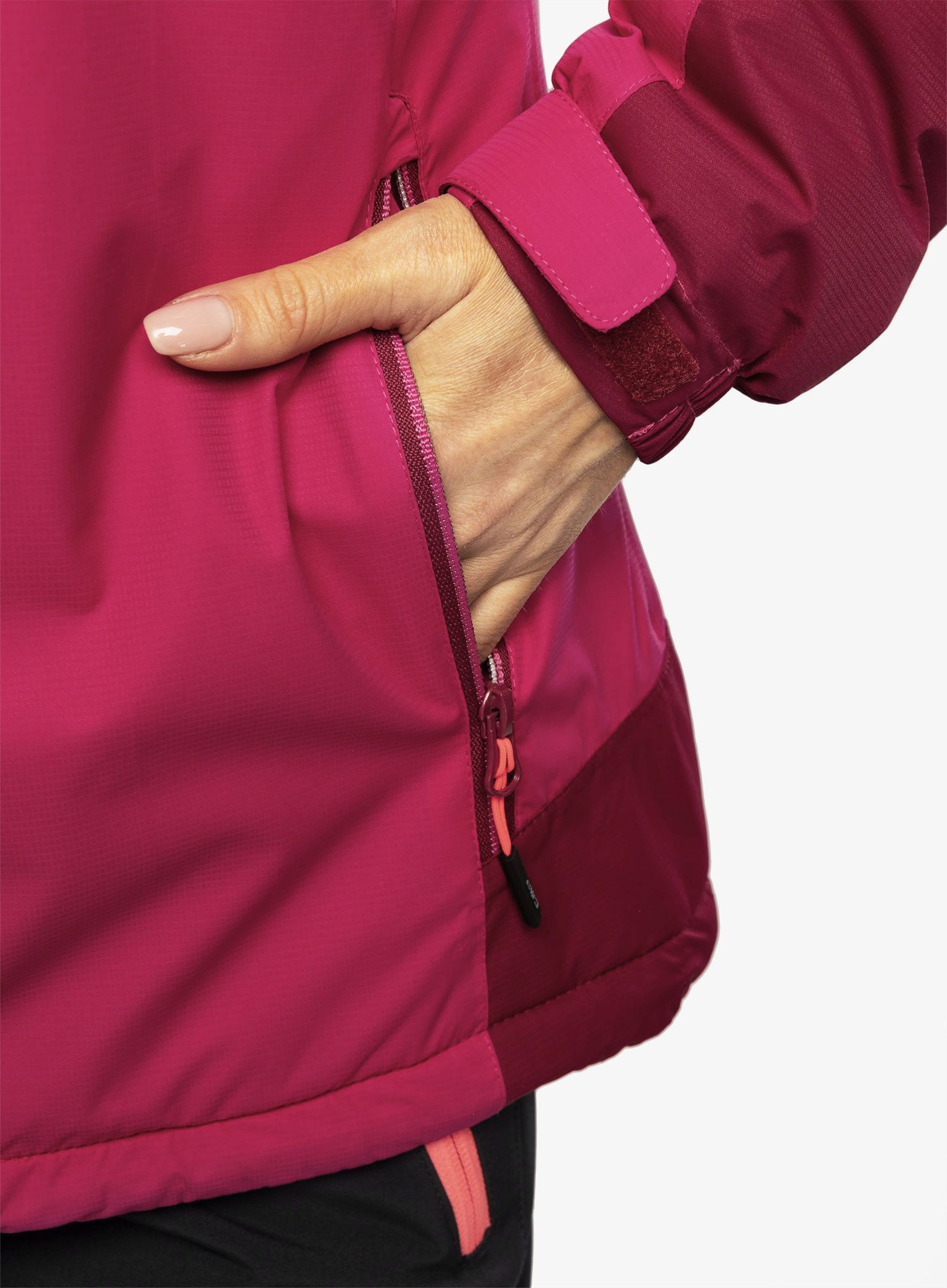 Zateplená bunda dámská CMP Jacket Fix Hood Teemo - fuxia