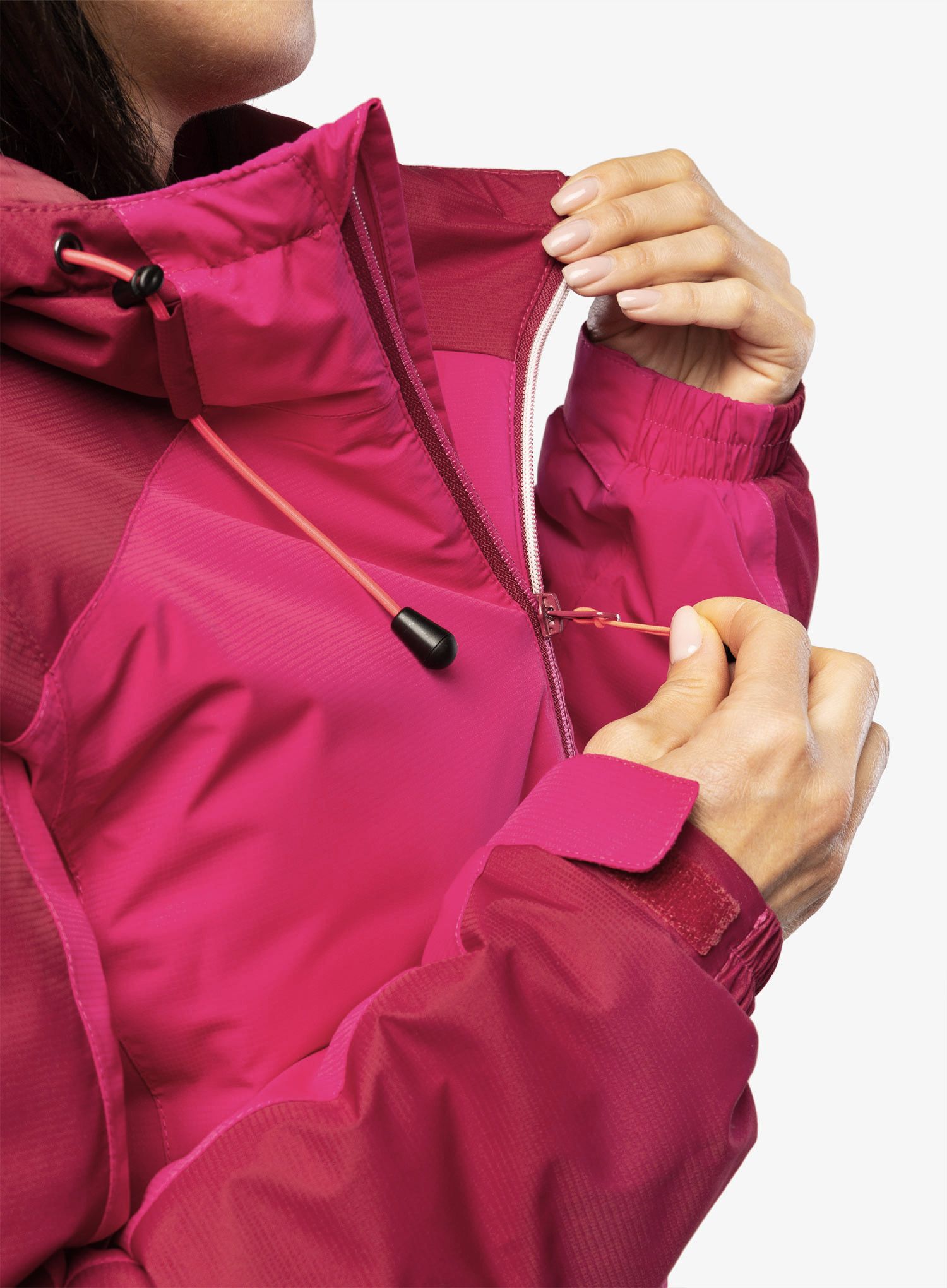 Zateplená bunda dámská CMP Jacket Fix Hood Teemo - fuxia