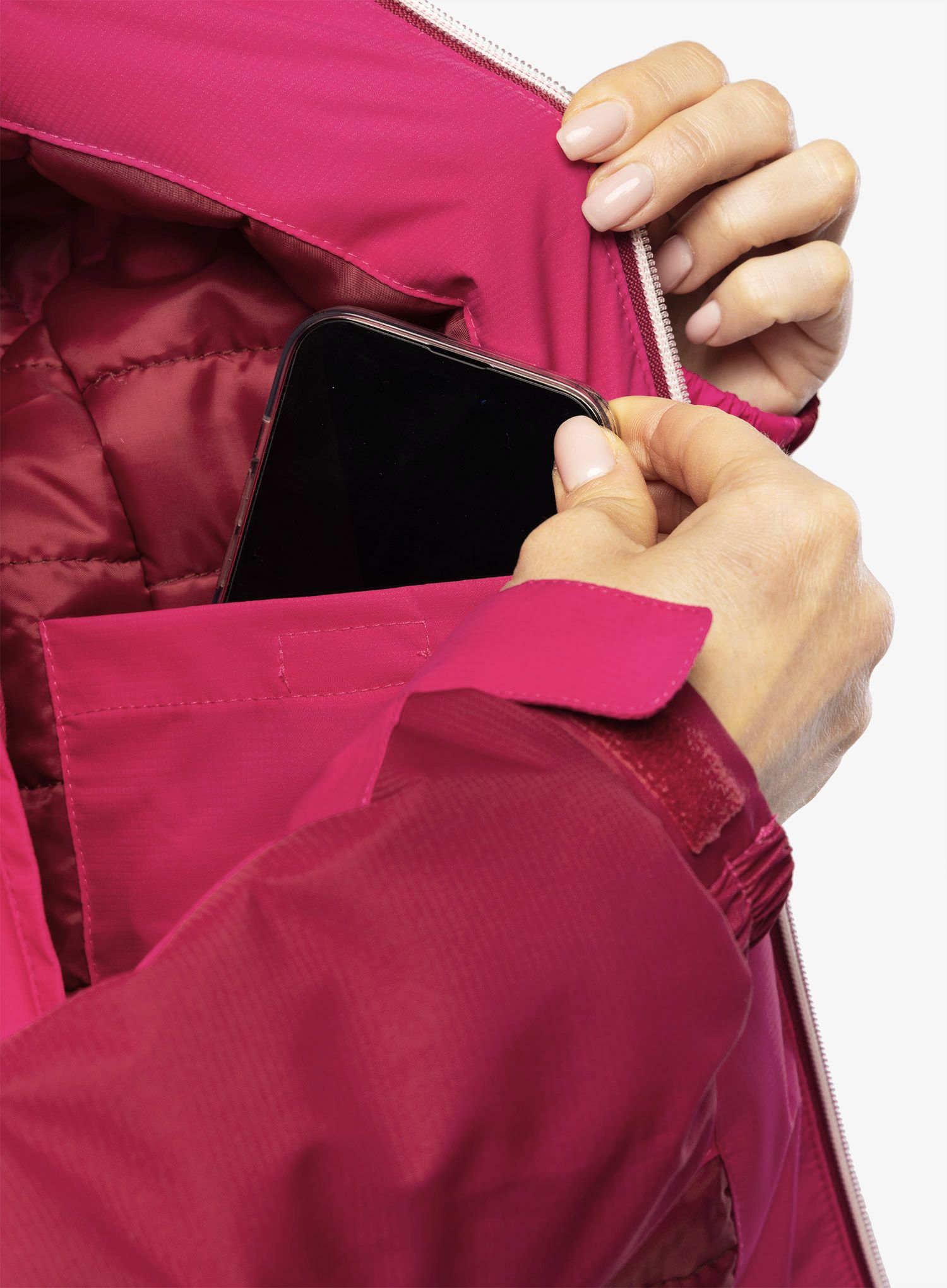 Zateplená bunda dámská CMP Jacket Fix Hood Teemo - fuxia