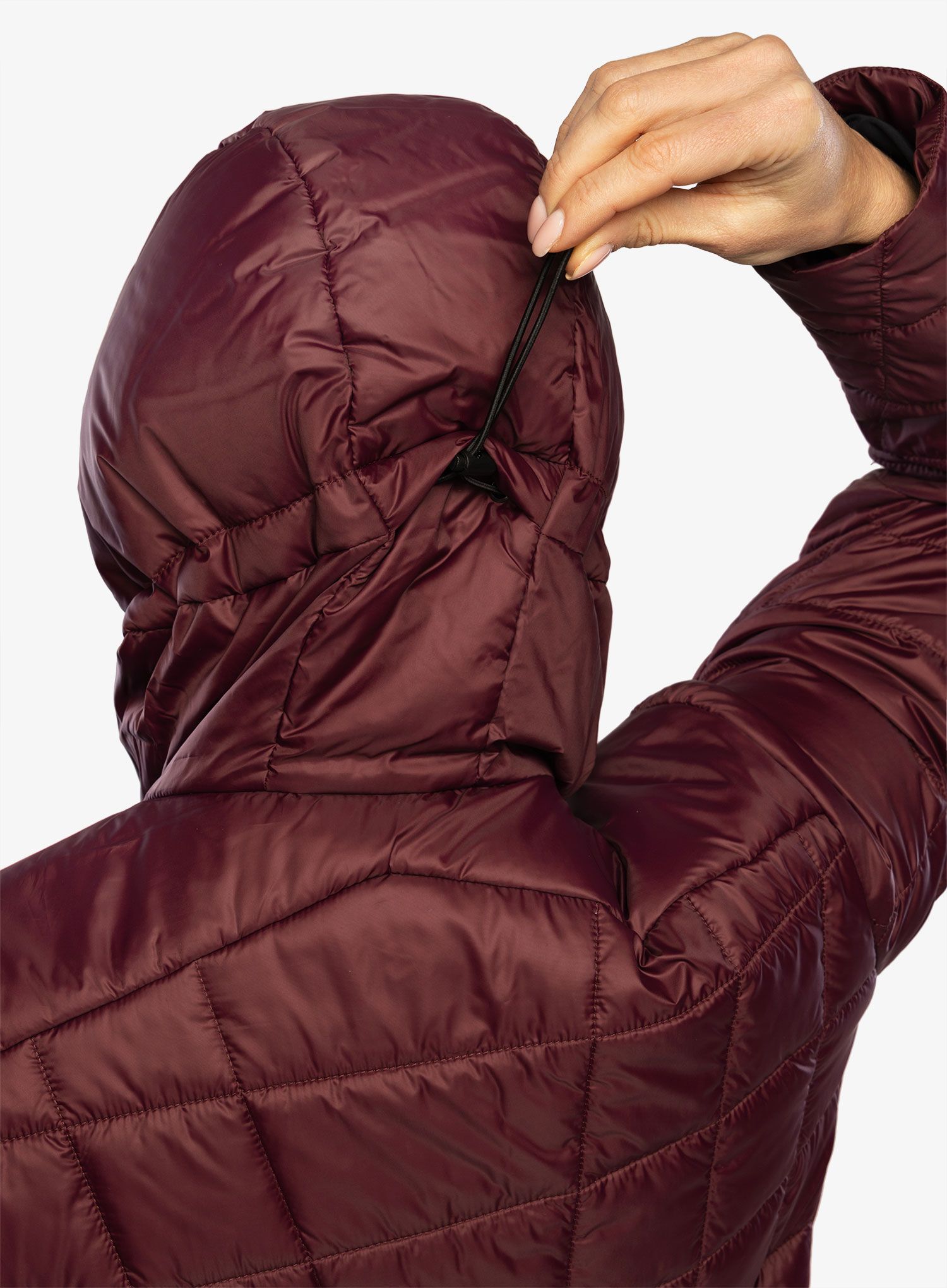 Zateplená bunda dámská CMP Jacket Fix Hood Ziggs - burgundy
