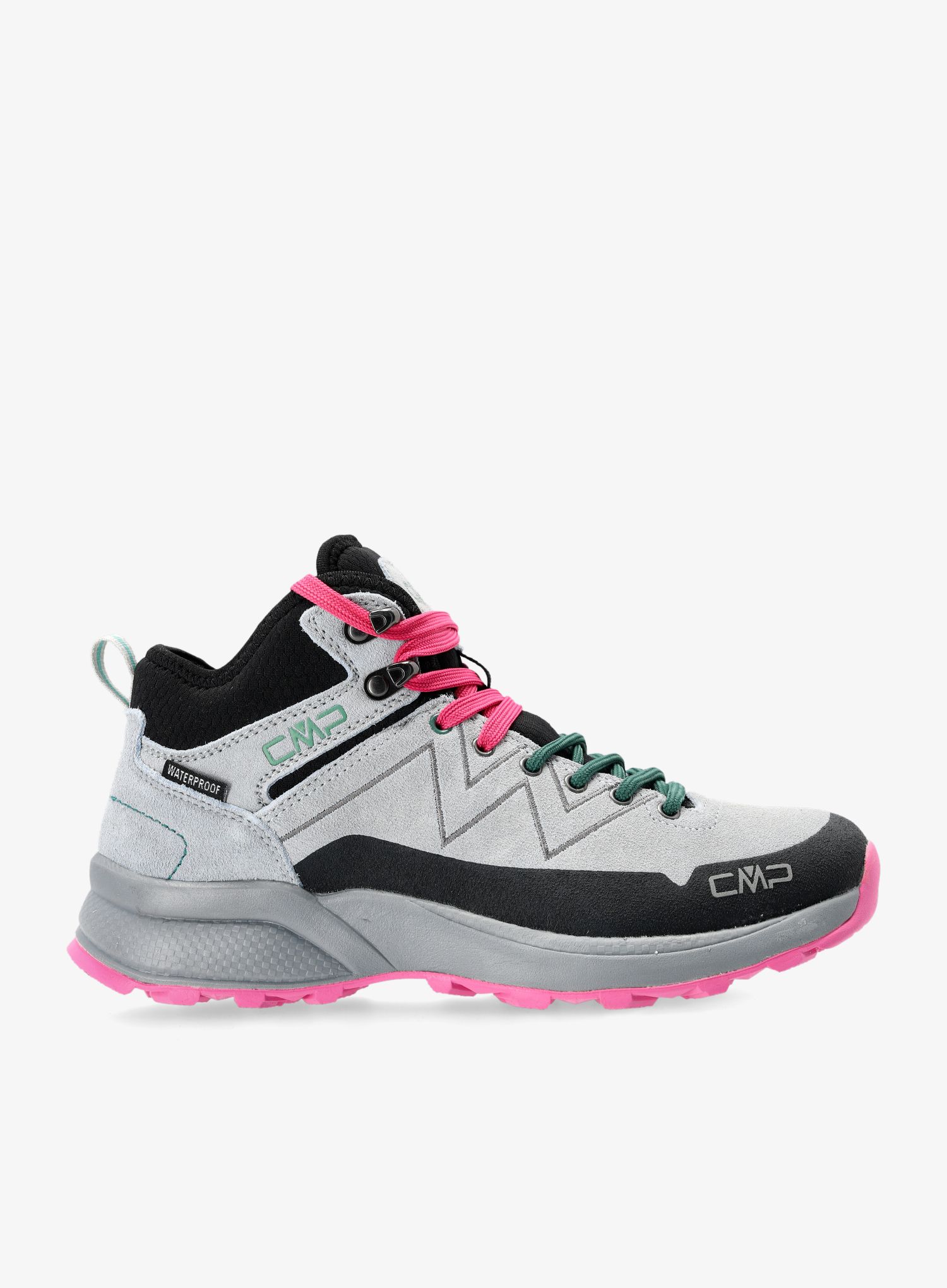 Turistické boty dámské CMP Kaleepso Mid Hiking Shoe WP - grey/menta