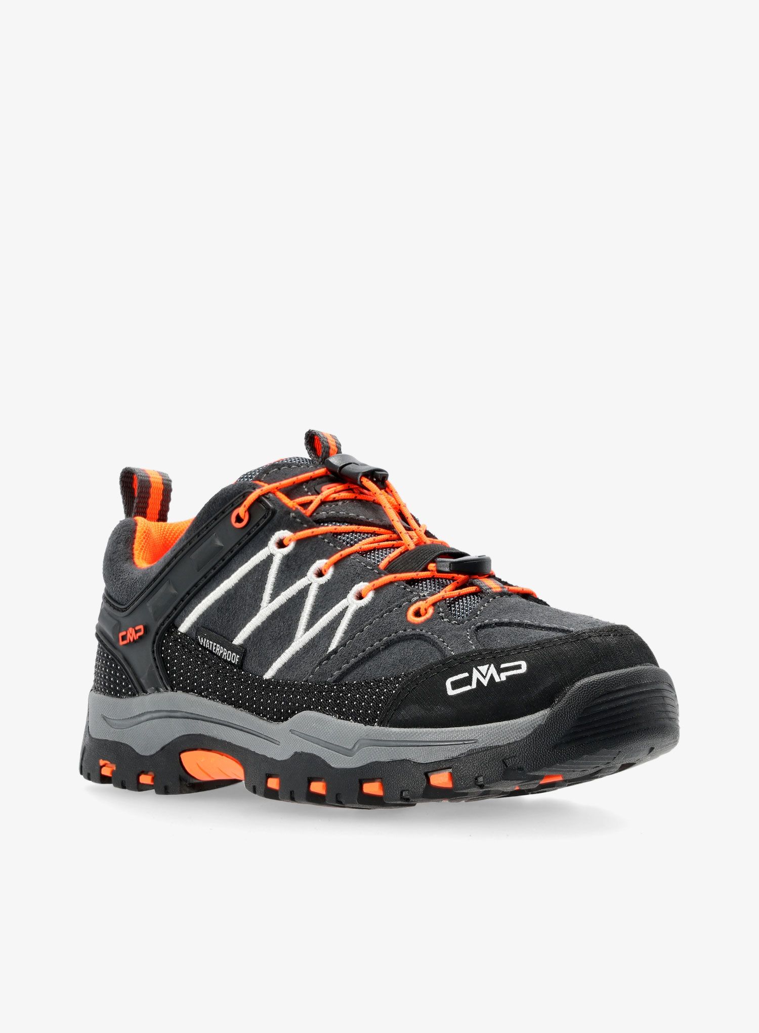 Turistické boty pro děti CMP Kids Rigel Low WP - antracite/flash orange