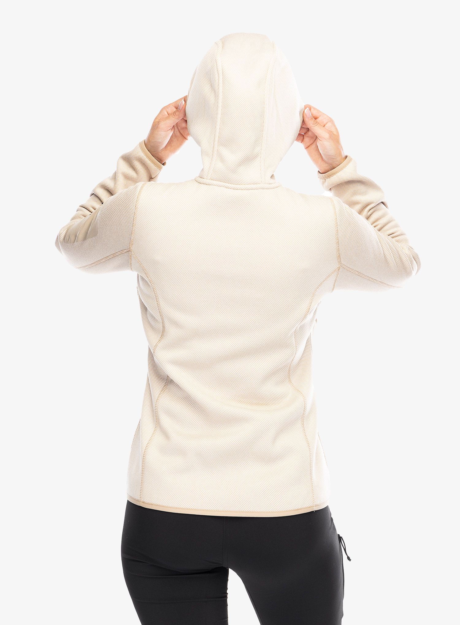 Fleecová mikina dámská CMP Londra Fix Hood Jacket Knitted - b.cogesso/sesamo