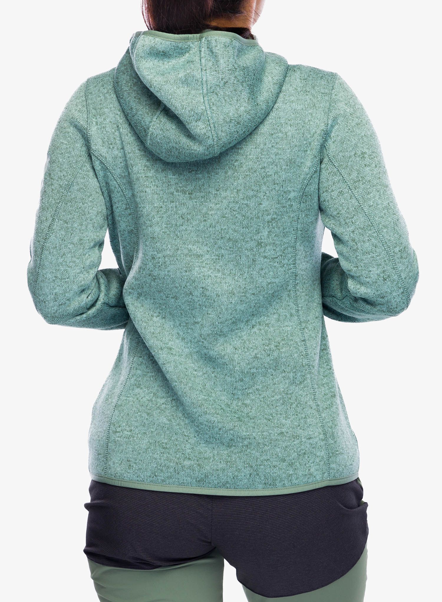 Fleecová mikina dámská CMP Londra Fix Hood Jacket Knitted - jade/salvia