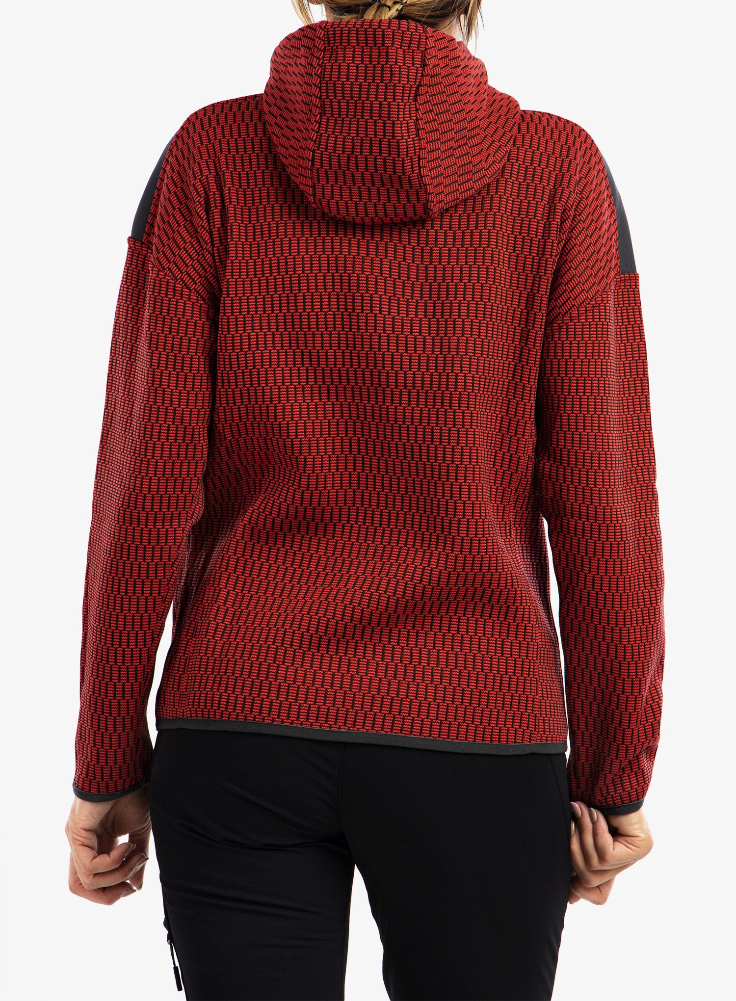 Dámská fleecová bunda CMP Lucy Fix Hood Jacket - campari/anthracite