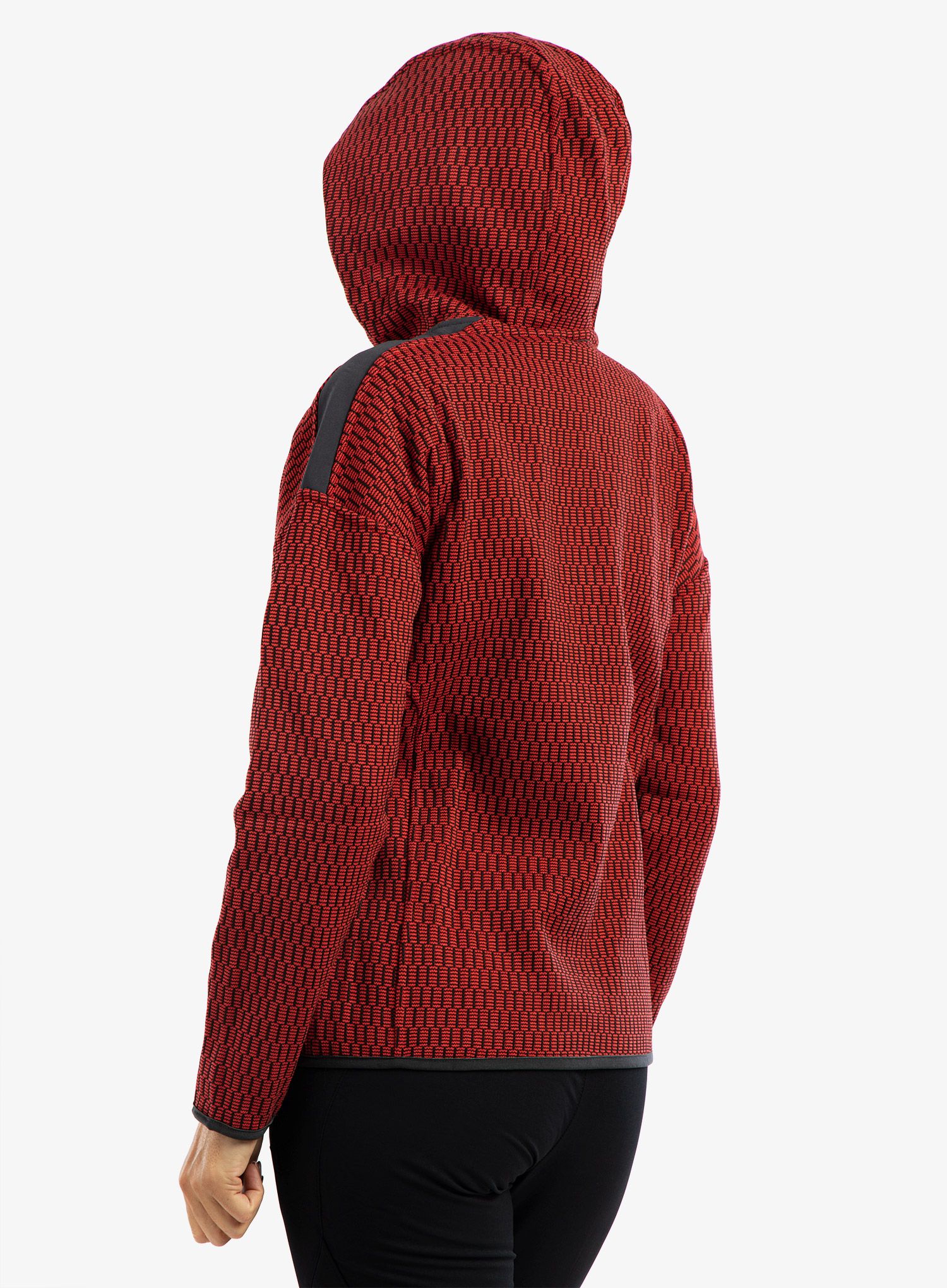 Dámská fleecová bunda CMP Lucy Fix Hood Jacket - campari/anthracite