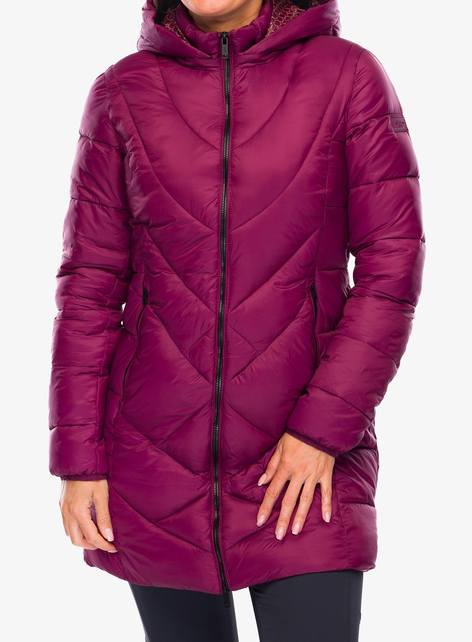 Dámský zateplený kabát CMP Pensa Snaps Hood Parka - rubino