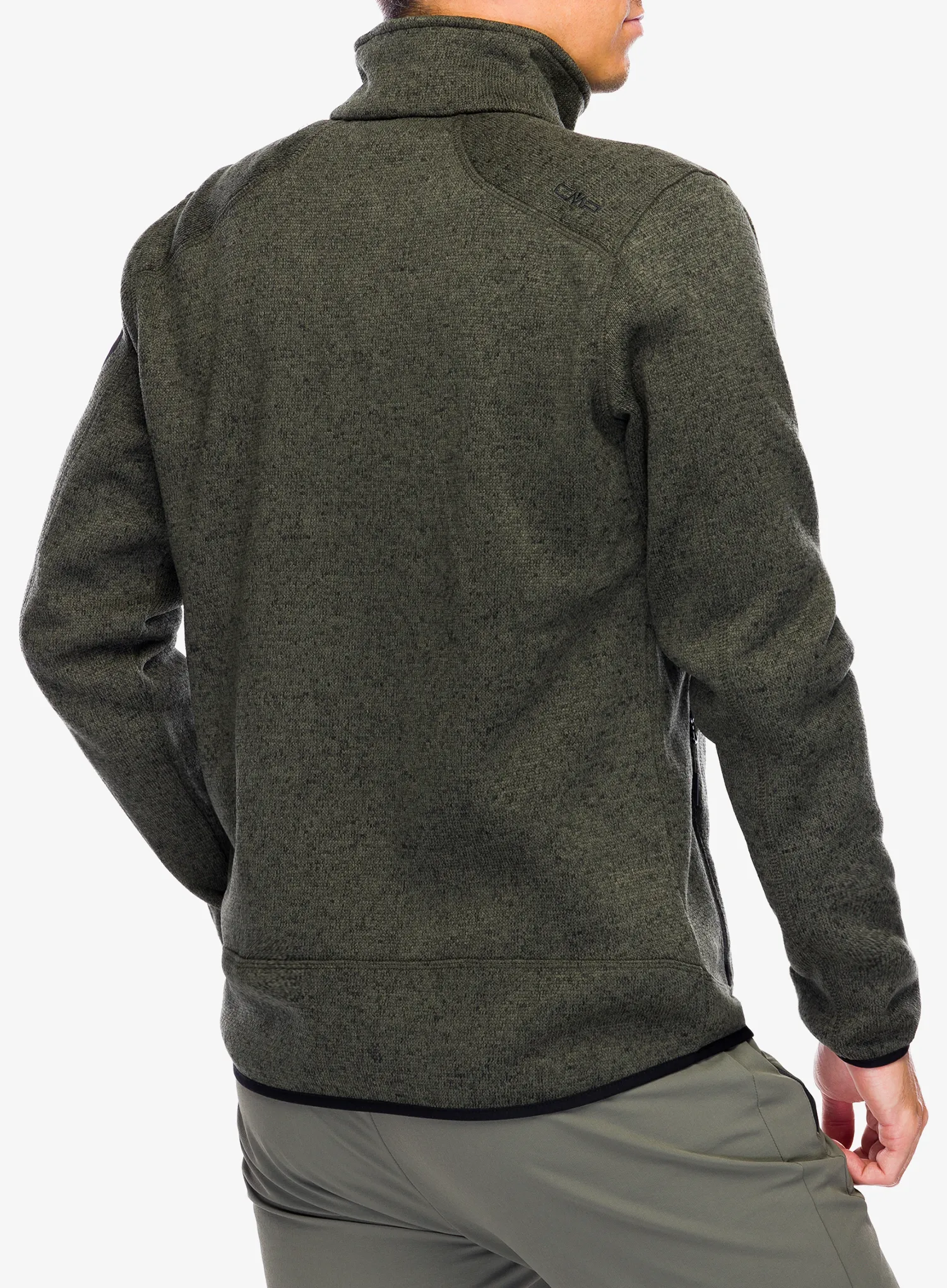 Fleecová mikina CMP Perl Jacket Knitted - olive/nero