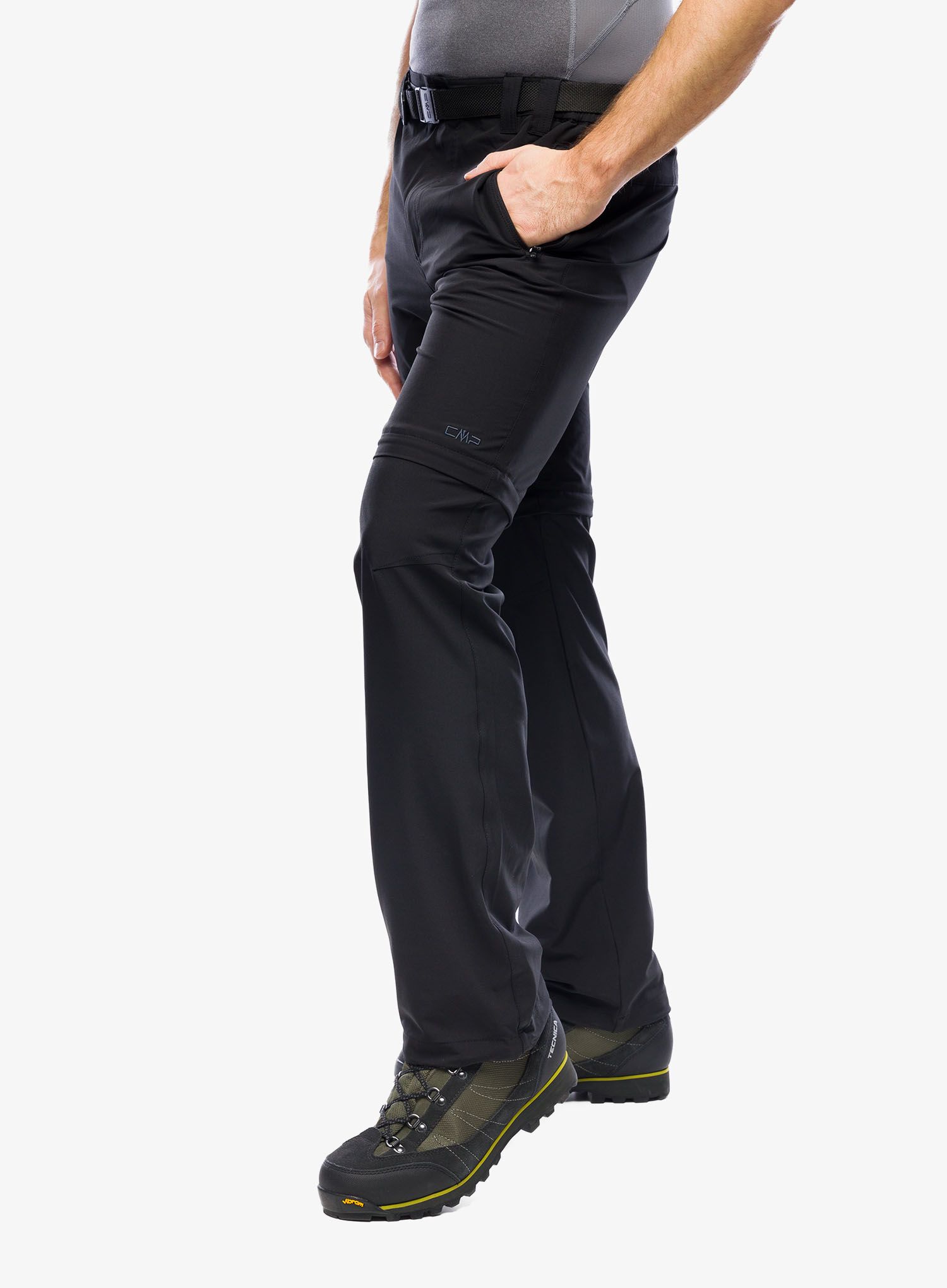 Kalhoty CMP Rule Zip Off Pant Stretch Polyester - nero