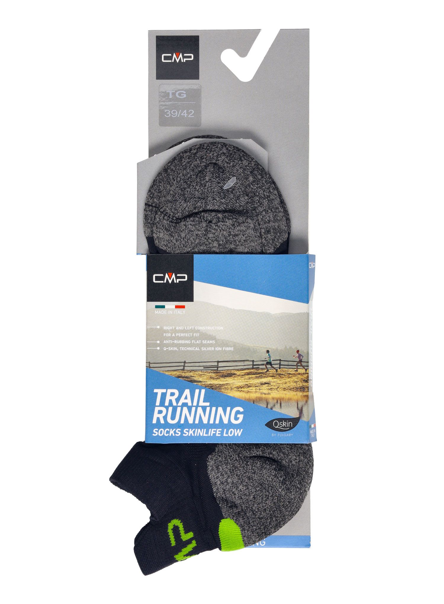Běžecké ponožky CMP Running Sock SkinLife - black/energy