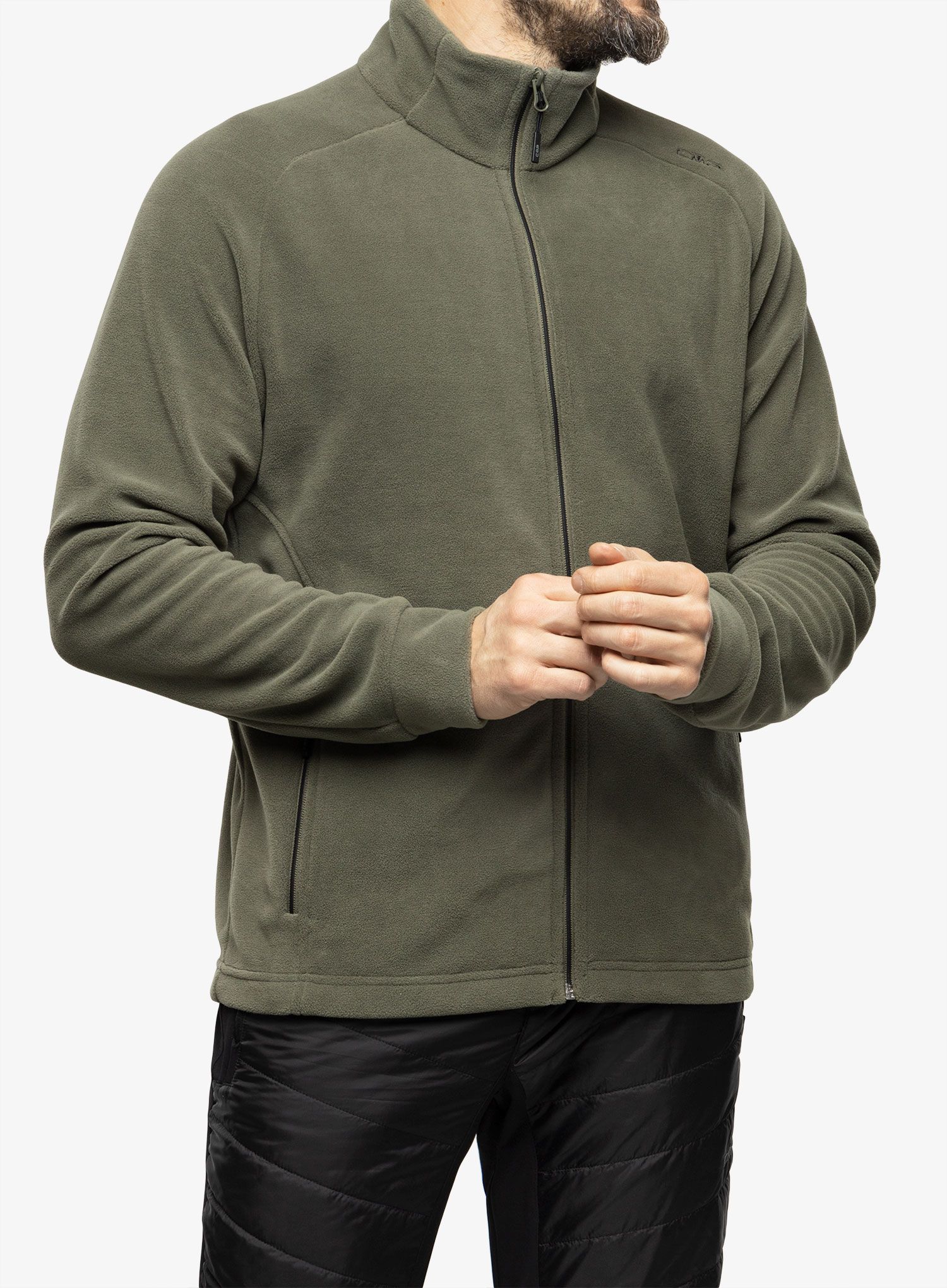 Fleece mikina CMP Spade Jacket - kaki