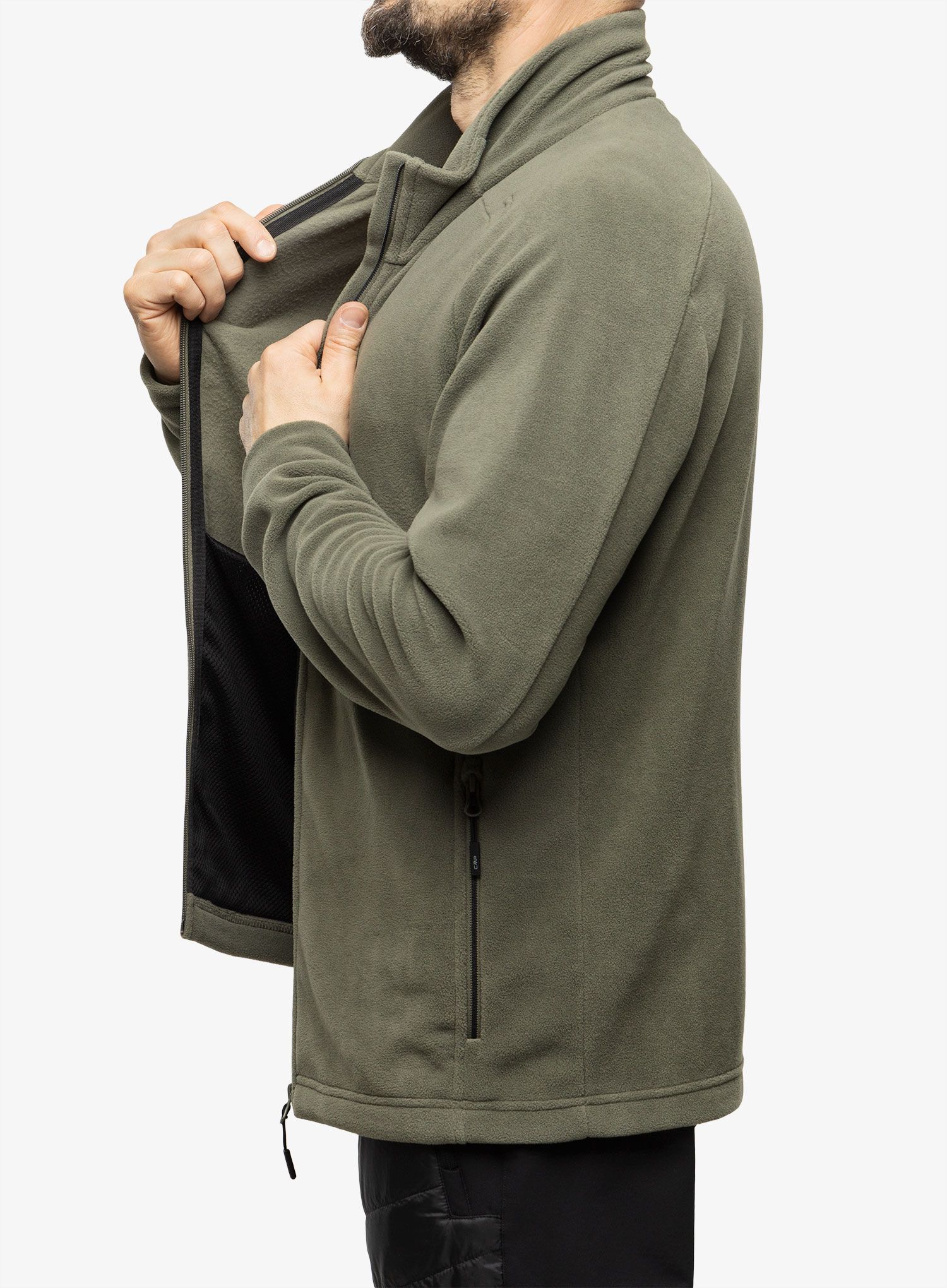 Fleece mikina CMP Spade Jacket - kaki