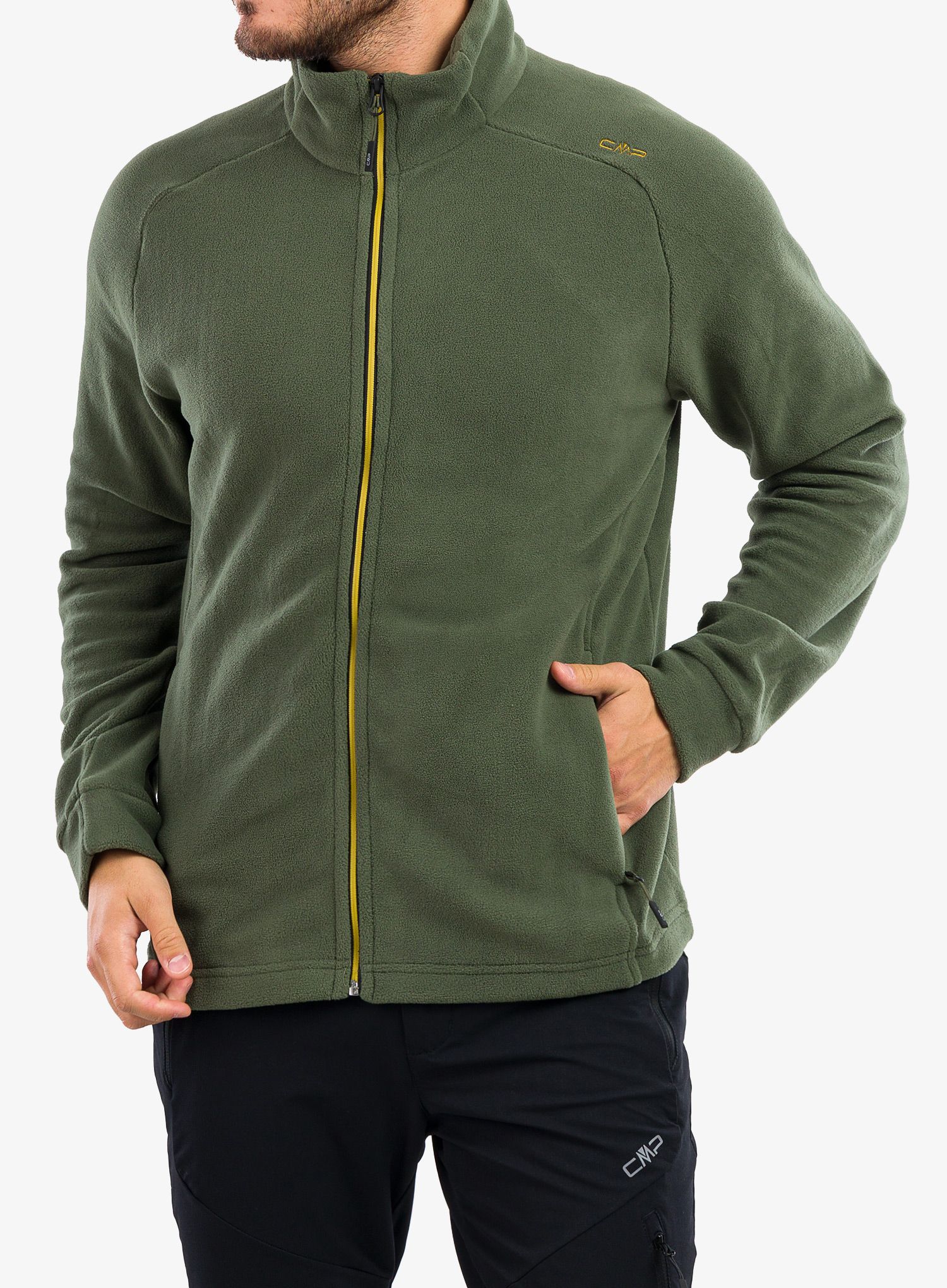 Mikina na zip CMP Spade Jacket - oil green
